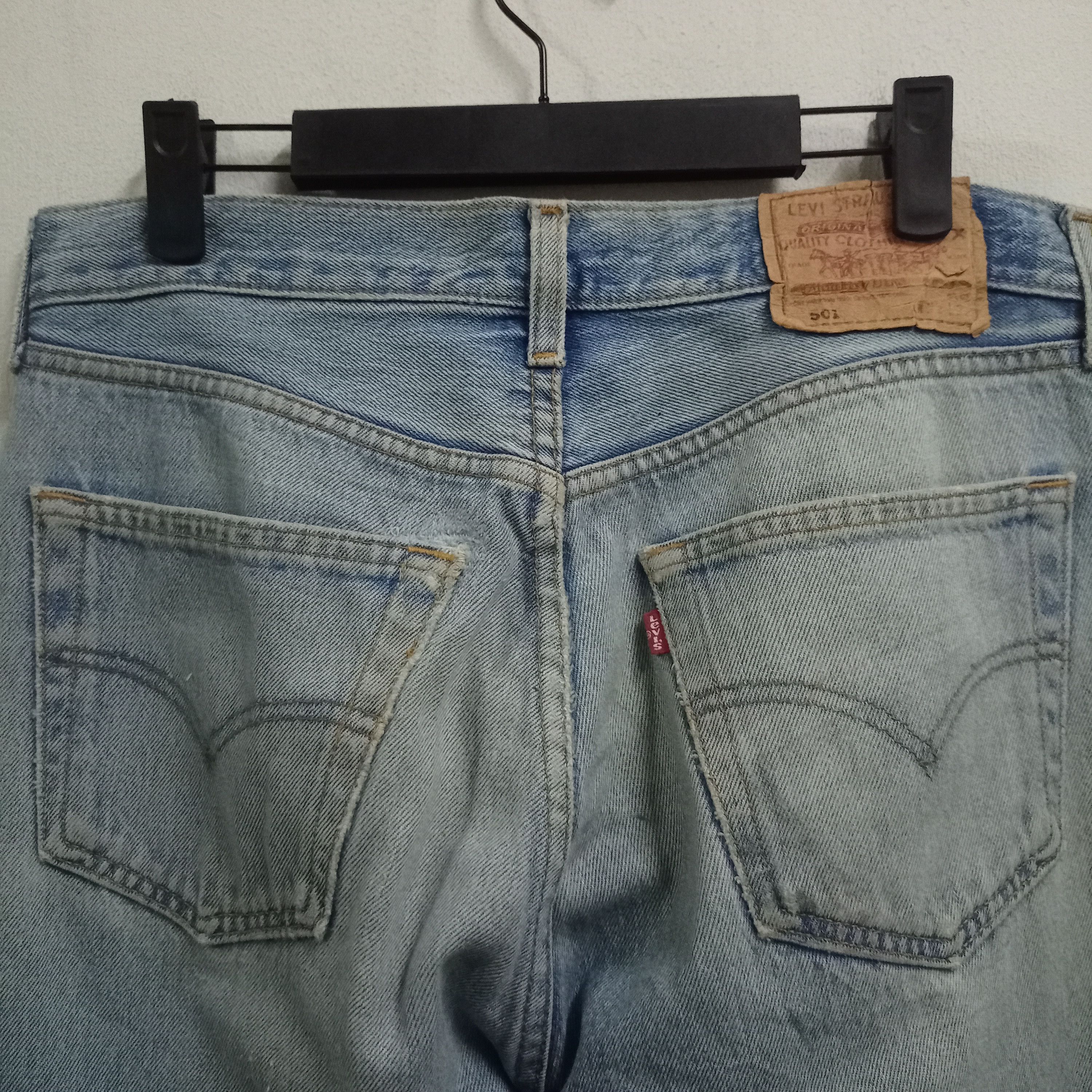 Levi's × Levi's Vintage Clothing UK Vintage 80s Levis 501 Graphic Print Style Loose Jeans Size US 31 - 7 Thumbnail