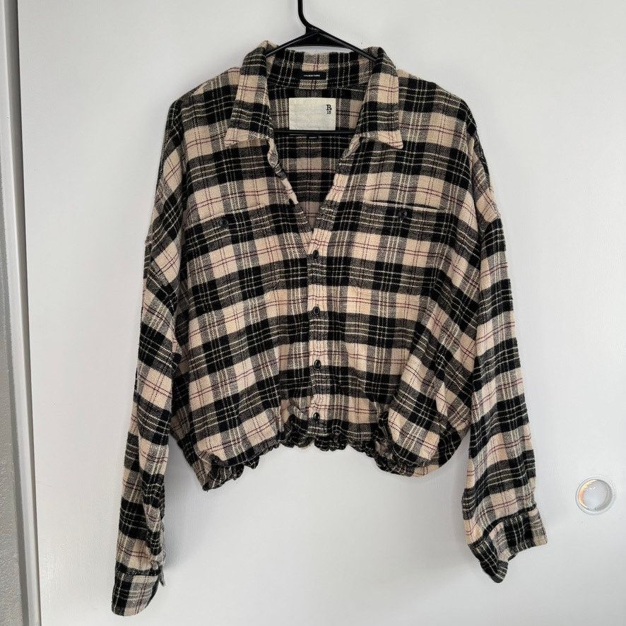 R13 R13 Plaid Gathered Hem Workshirt Size XS Size XS / US 0-2 / IT 36-38 - 4 Thumbnail