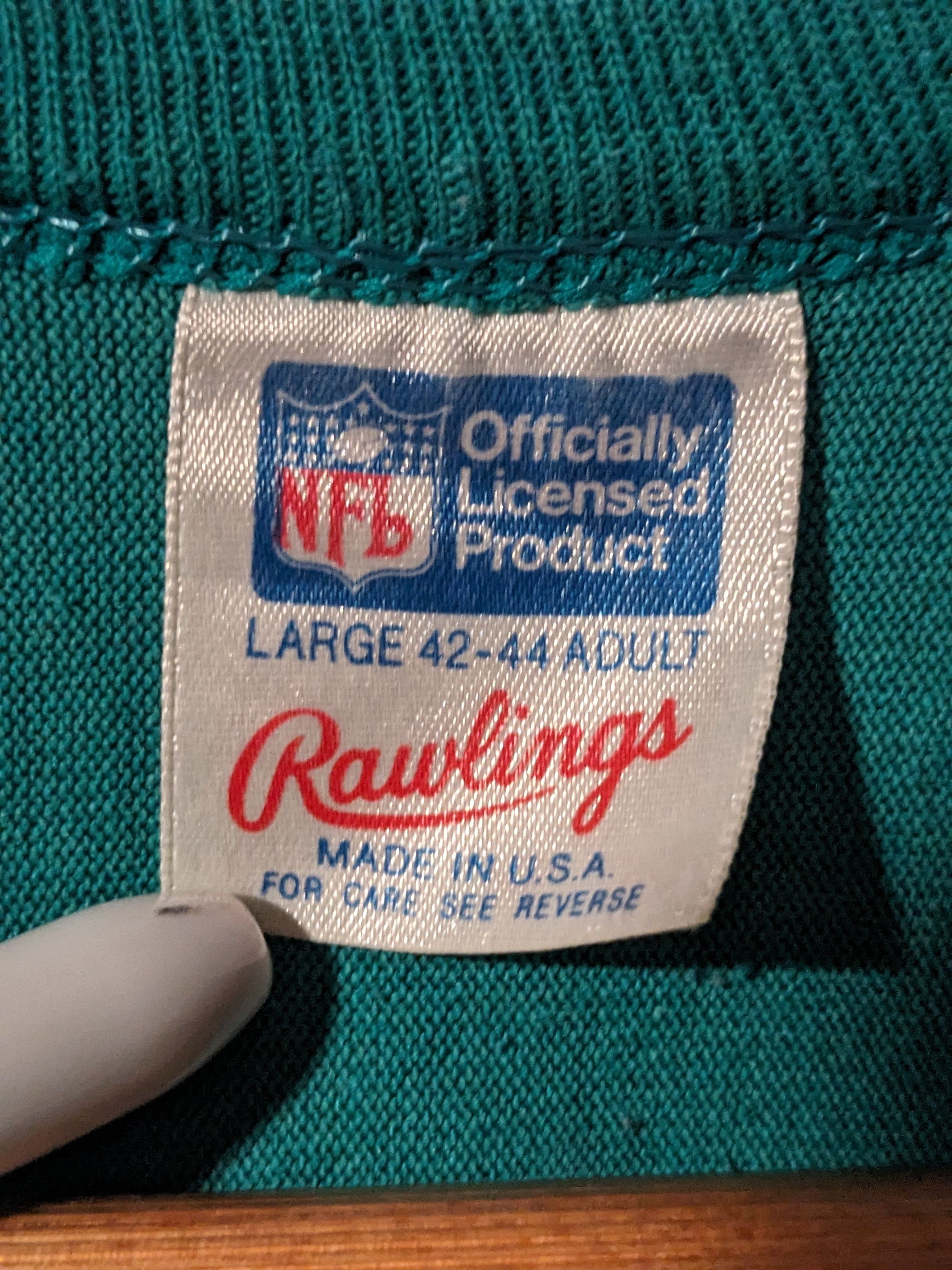 NFL Vintage 80s Miami Dolphins Marino NFL Football Large T-Shirt Size L / US 10 / IT 46 - 3 Thumbnail