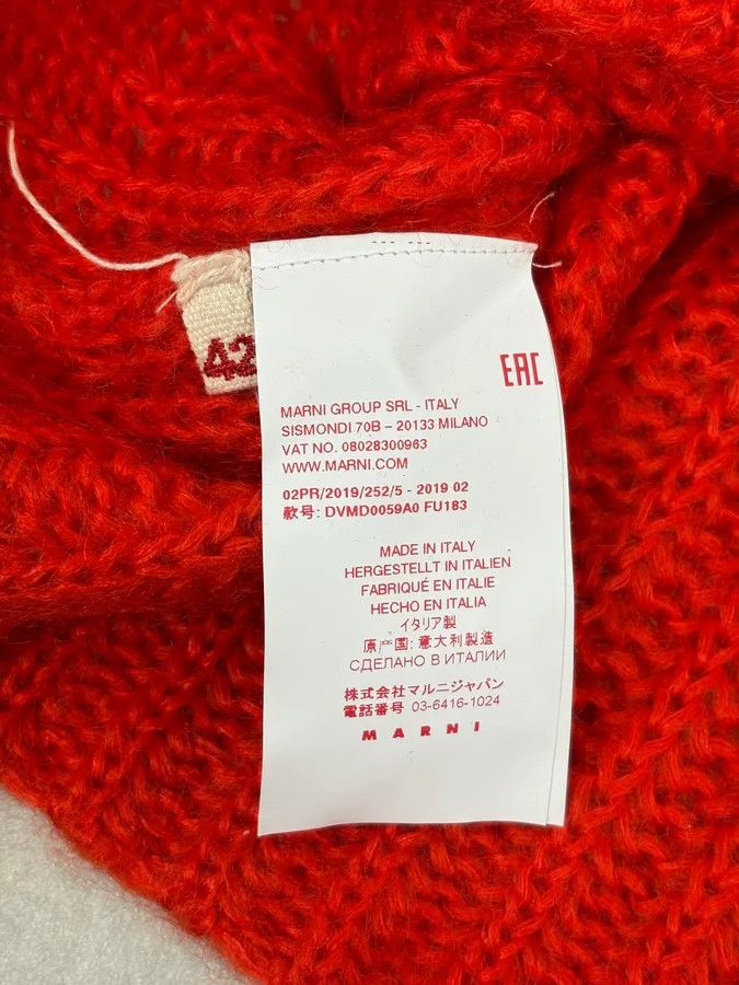 Marni FW2019 Marni Red Mohair Turtleneck Sweater Size US S / EU 44-46 / 1 - 11 Thumbnail