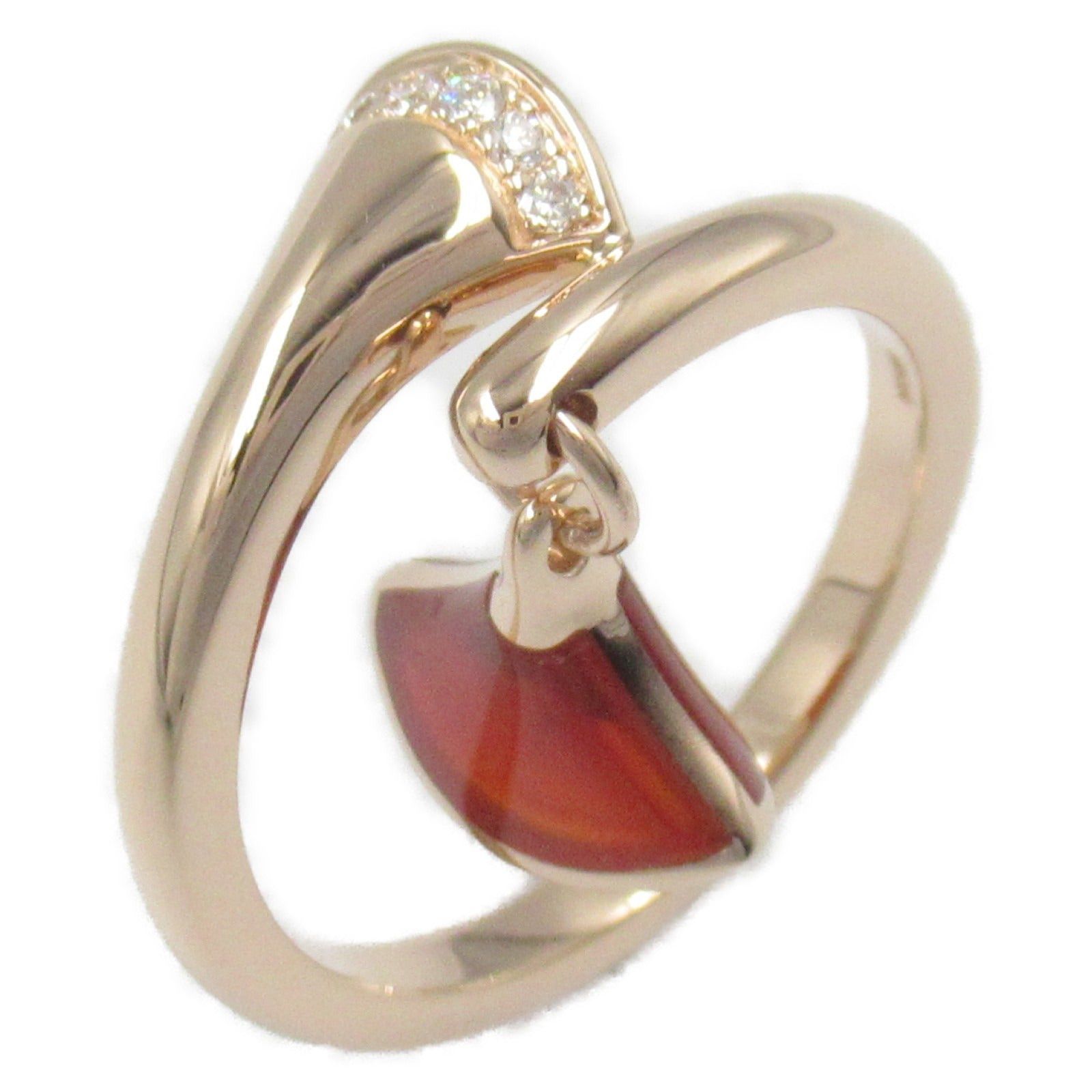 Bvlgari Bvlgari Diva Dream Ring Carnelian Diamond K18Pg (Pink Gold) Red Clear Size ONE SIZE - 1 Thumbnail