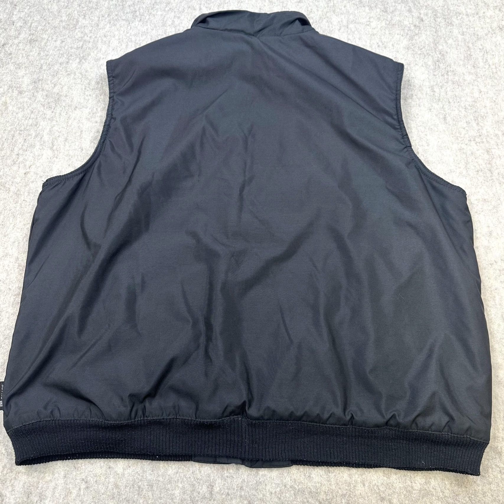Chaps Chaps Vest Mens 2XL Black Full Zip Fleece Lined Stand Collar Rib Hem Pockets Size US XXL / EU 58 / 5 - 6 Thumbnail