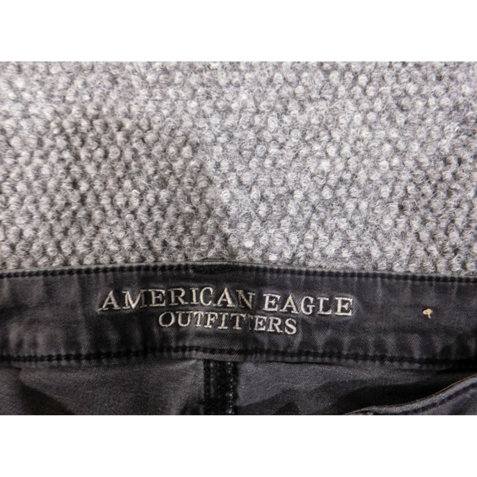American Eagle Outfitters American Eagle Outfitters Jegging Jeans Women's 12 Black Dark Wash Stretch Mid Rise Zip Inseam 28" 28in Distressed Retro Style Boyfriend? Size 34" / US 12 / IT 48 - 2 Thumbnail