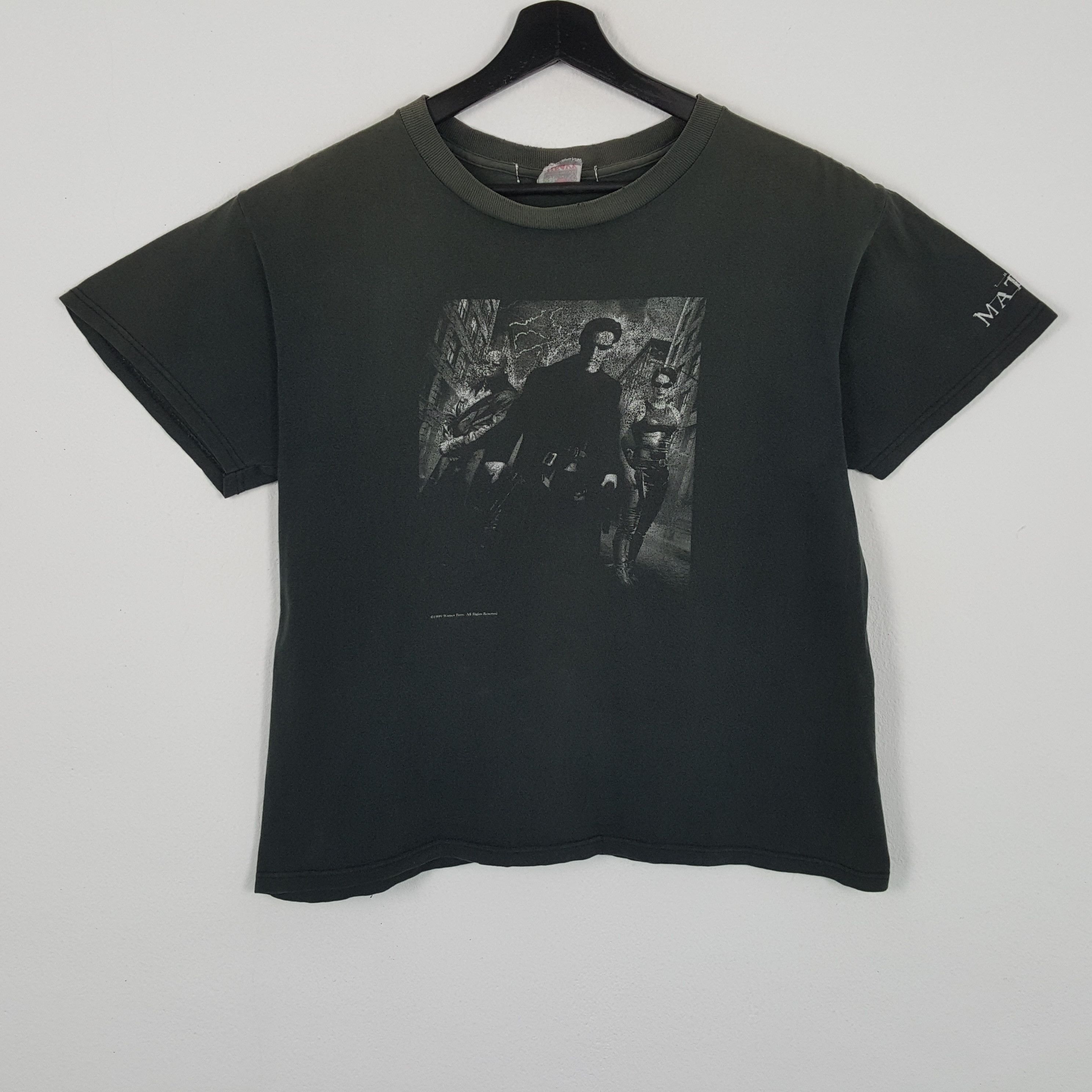 image of Fruit Of The Loom x Movie The Matrix Movie Warner Bros Promo Vintage Tshirt in Black (Size Large)