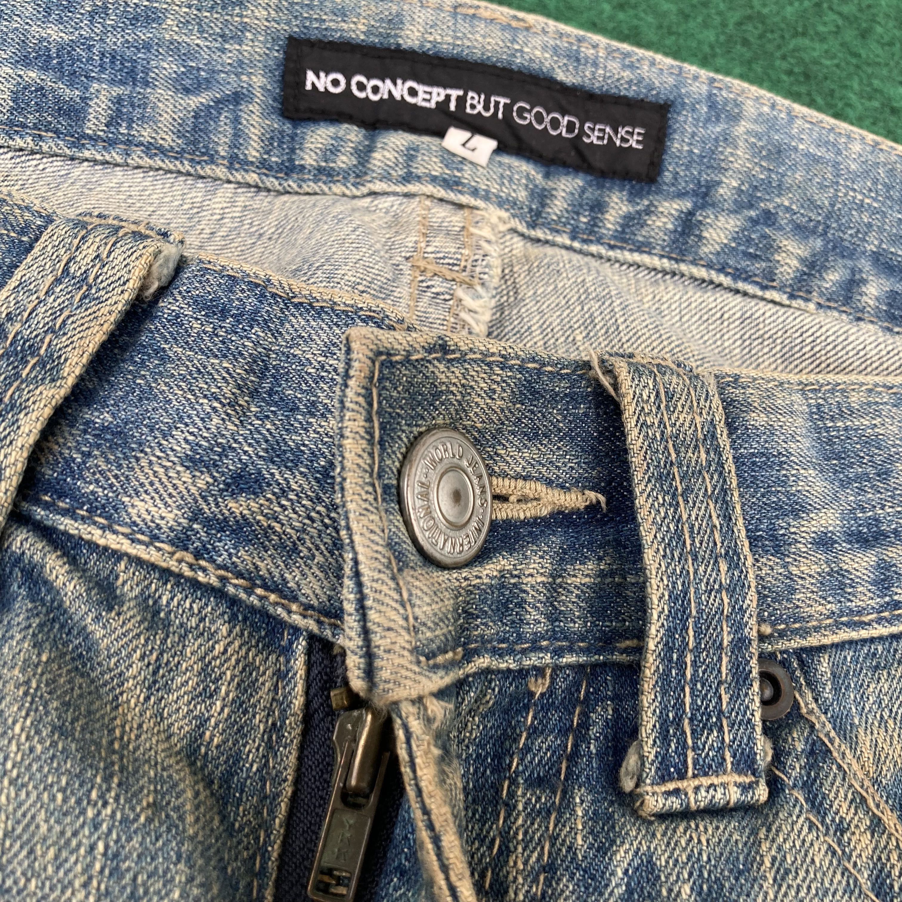 Japanese Brand × Seditionaries Vtg No Concept But Good Sense Patchwork Studded Jeans Size US 34 / EU 50 - 6 Thumbnail