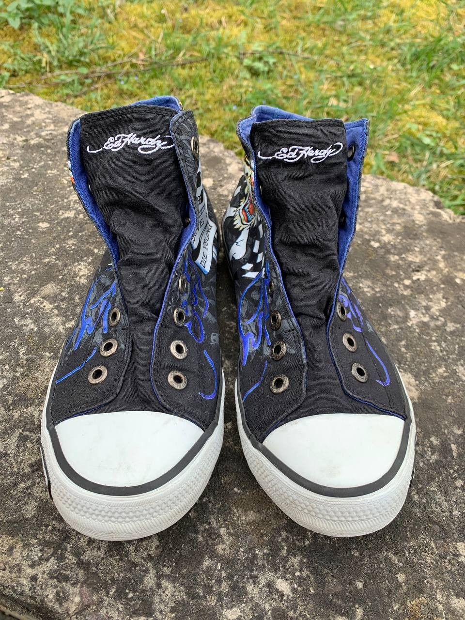Ed Hardy Ed hardy sneakers hi top tattoo vintage rare y2k Size US 8 / IT 38 - 2 Thumbnail