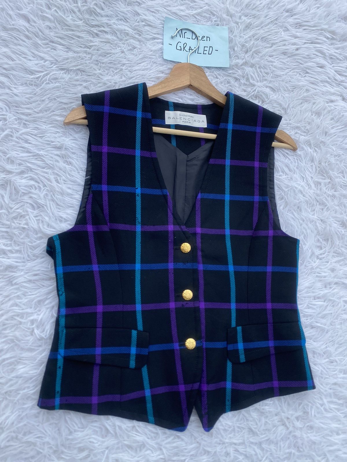 Balenciaga Rare Vintage 90s Balenciaga Checkered Vest Size US S / EU 44-46 / 1 - 2 Thumbnail