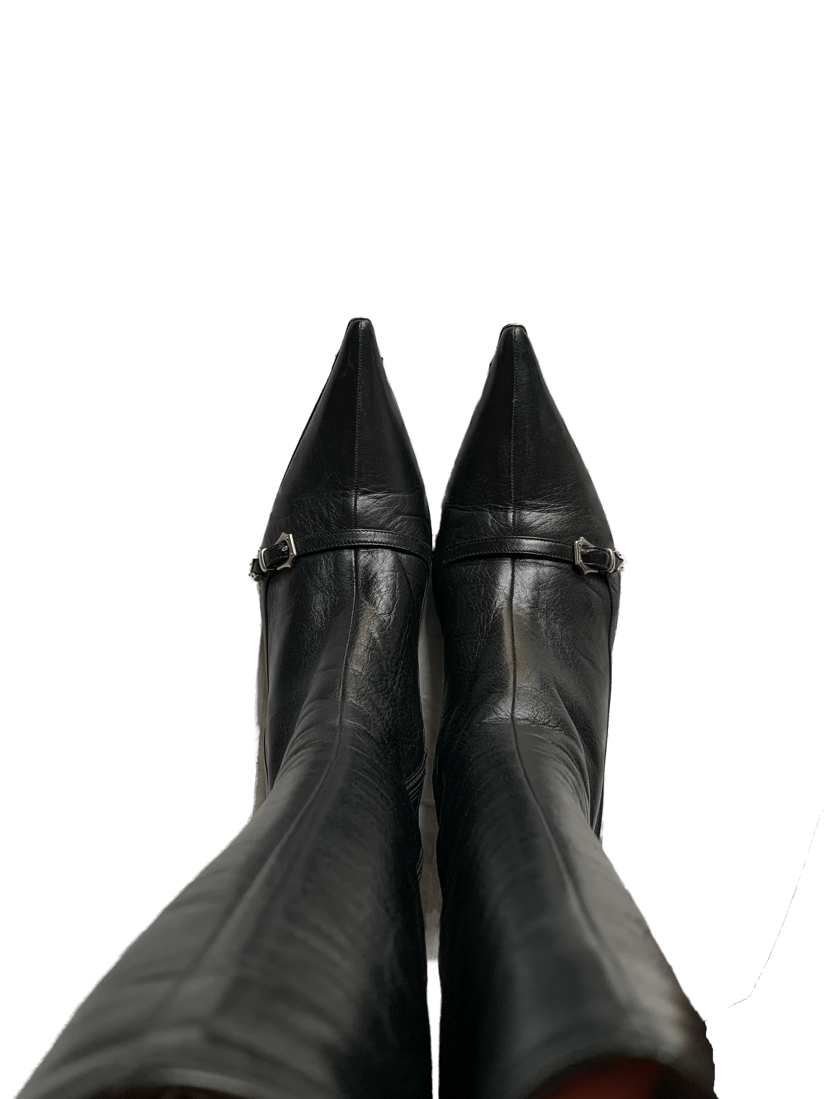 Prada 90s Prada leather kitten heels boots Size US 8.5 / IT 38.5 - 6 Thumbnail