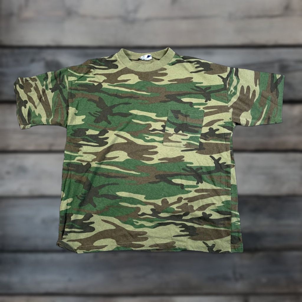 Imperial VTG Imperial Camouflage Pocket T-Shirt Adult Large Green Camo Outdoors Nature Size US L / EU 52-54 / 3 - 1 Thumbnail