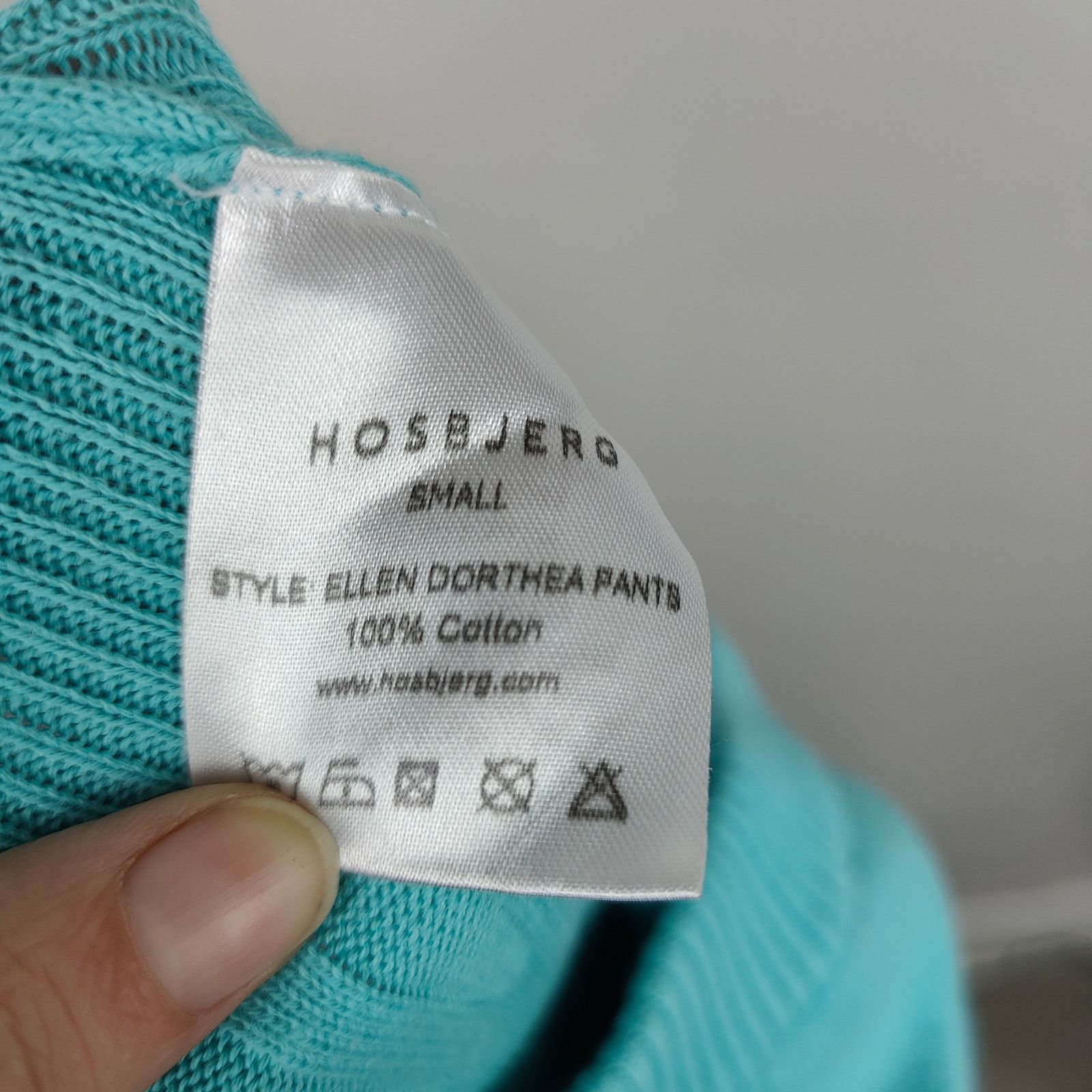 Other Hosbjerg Ellen Dorthea Pants Womens Small Teal Textured Size 27" / US 4 / IT 40 - 7 Thumbnail
