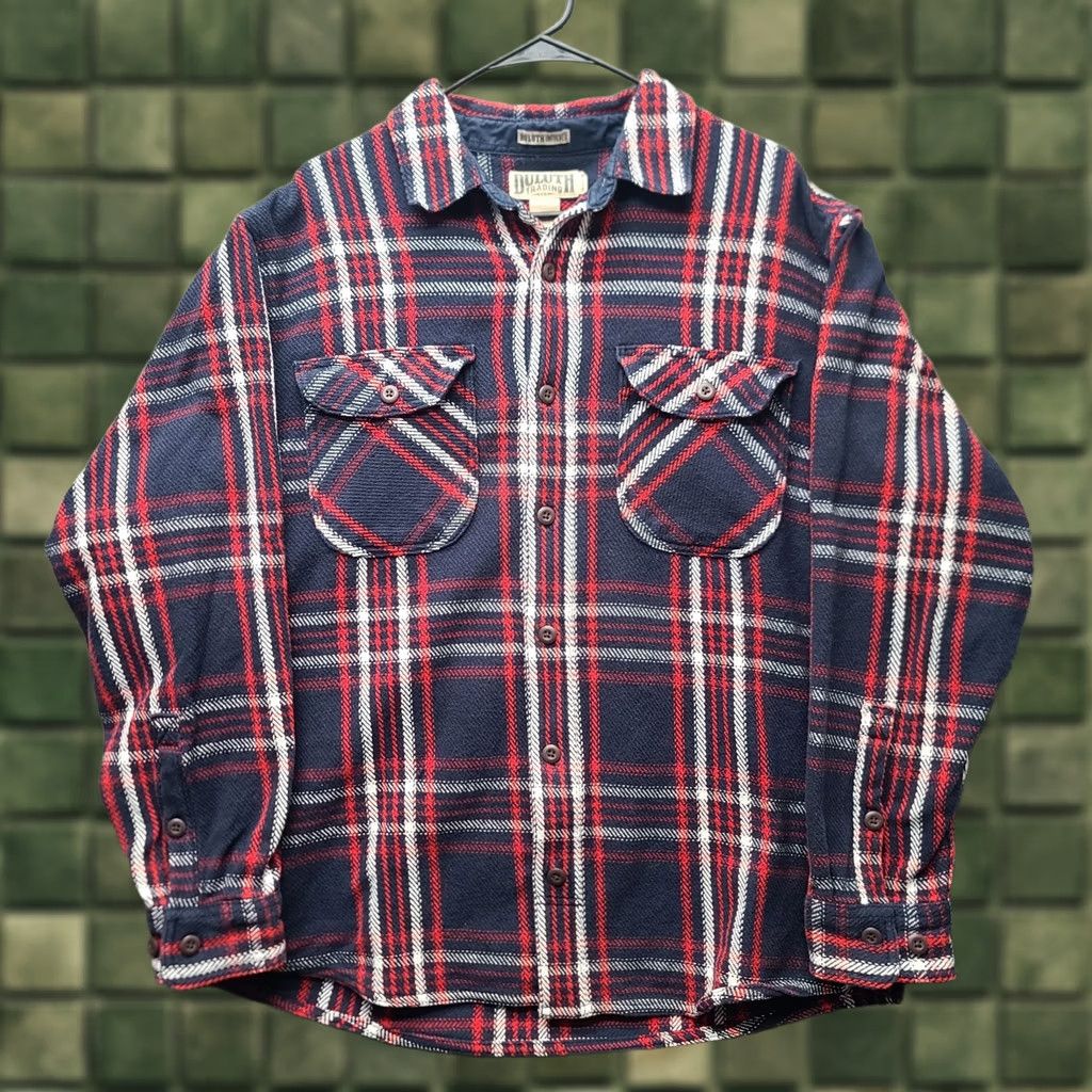 Vintage Duluth Mens L Woodsy Untucked Shirt Heavyweight Twill Plaid Relaxed Shirt Size US L / EU 52-54 / 3 - 1 Thumbnail