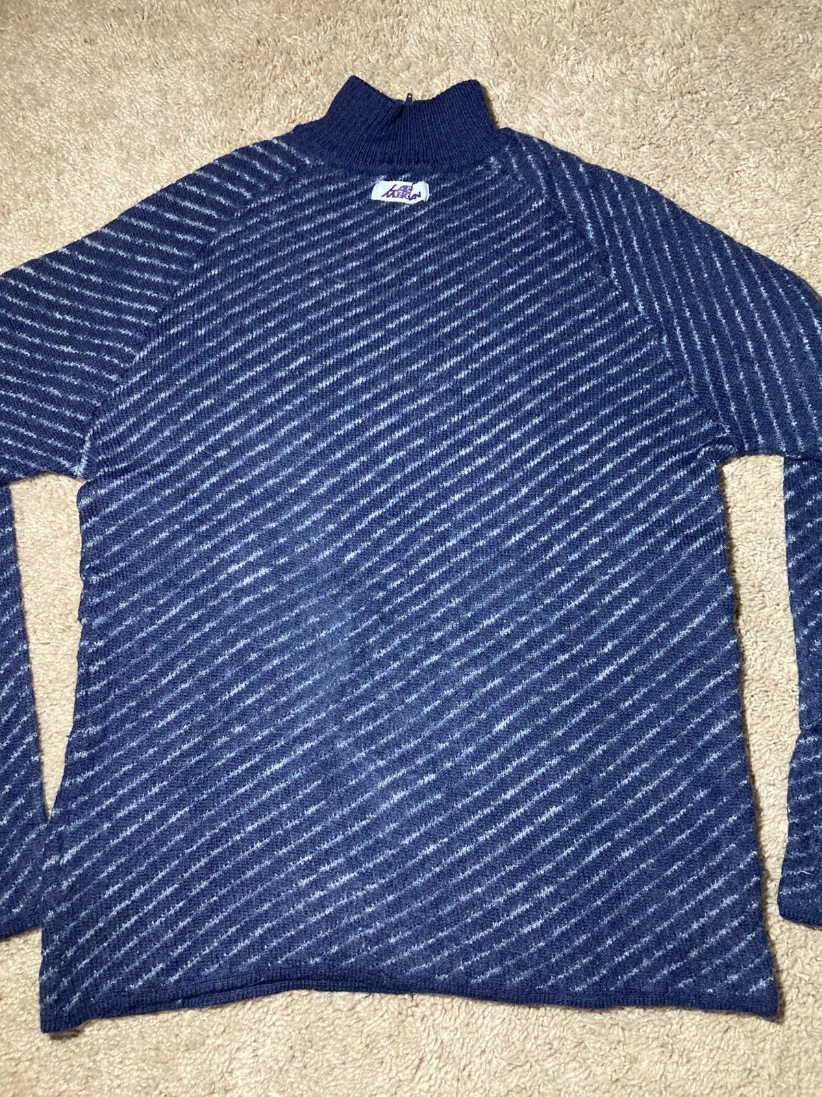 Lad Musician AW99 Lad Musician Striped Quarter Zip Diagonal 1999 90s Size US S / EU 44-46 / 1 - 9 Thumbnail