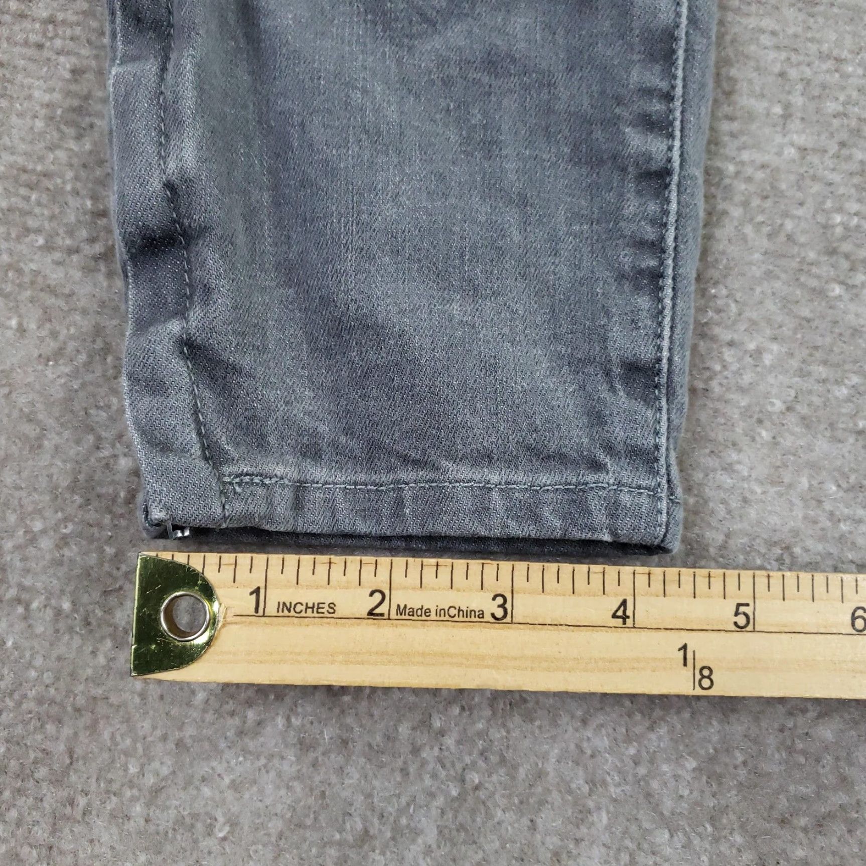 Helmut Lang Helmut Lang Jeans Womens 26 Gray Skinny Ankle Zip Stretch Denim Made in USA Size 26" / US 2 / IT 38 - 4 Thumbnail