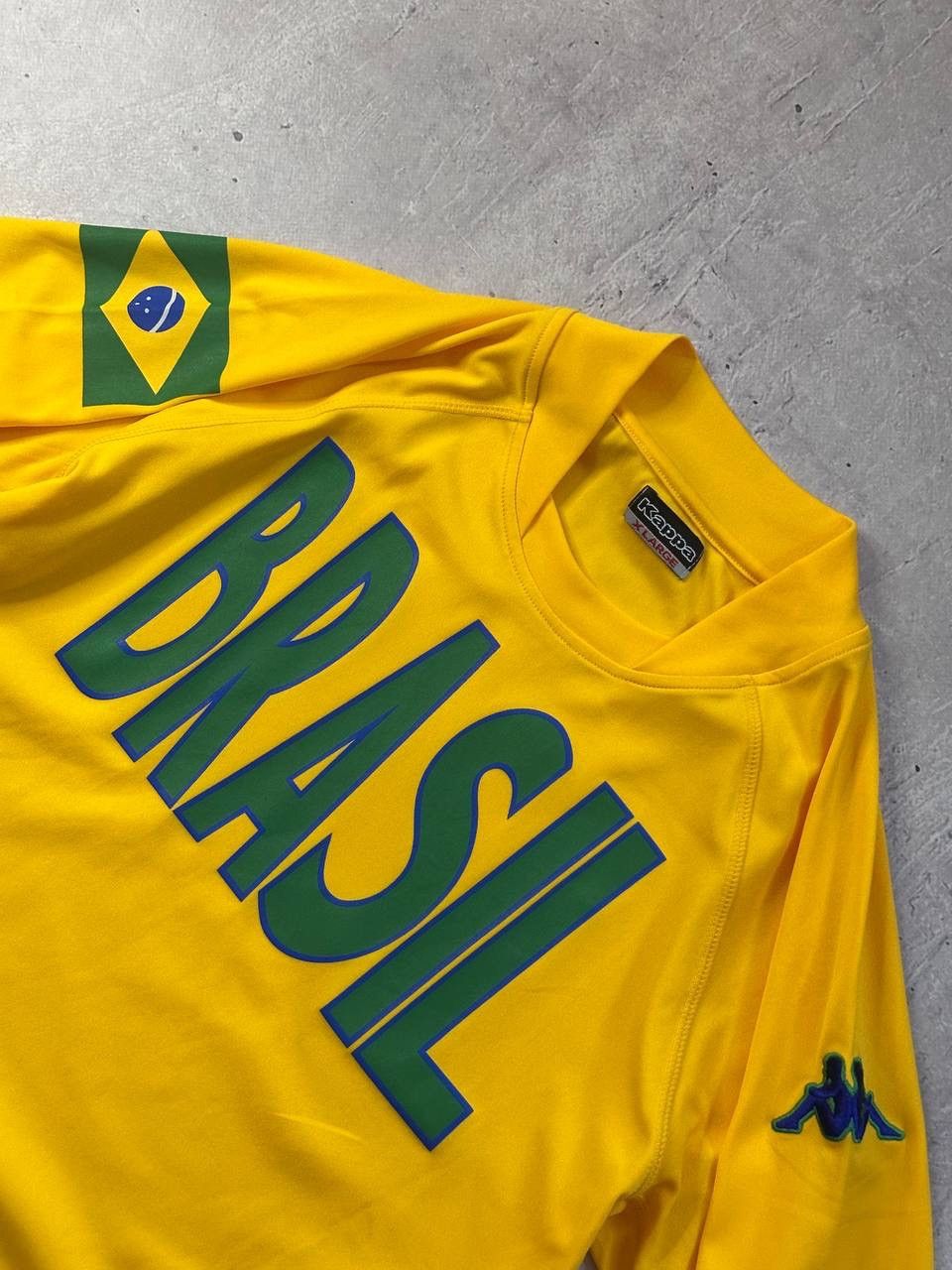 Kappa × Vintage Kappa Team Brasil Tee Vintage Training Jersey Rare 00s Size US L / EU 52-54 / 3 - 3 Thumbnail