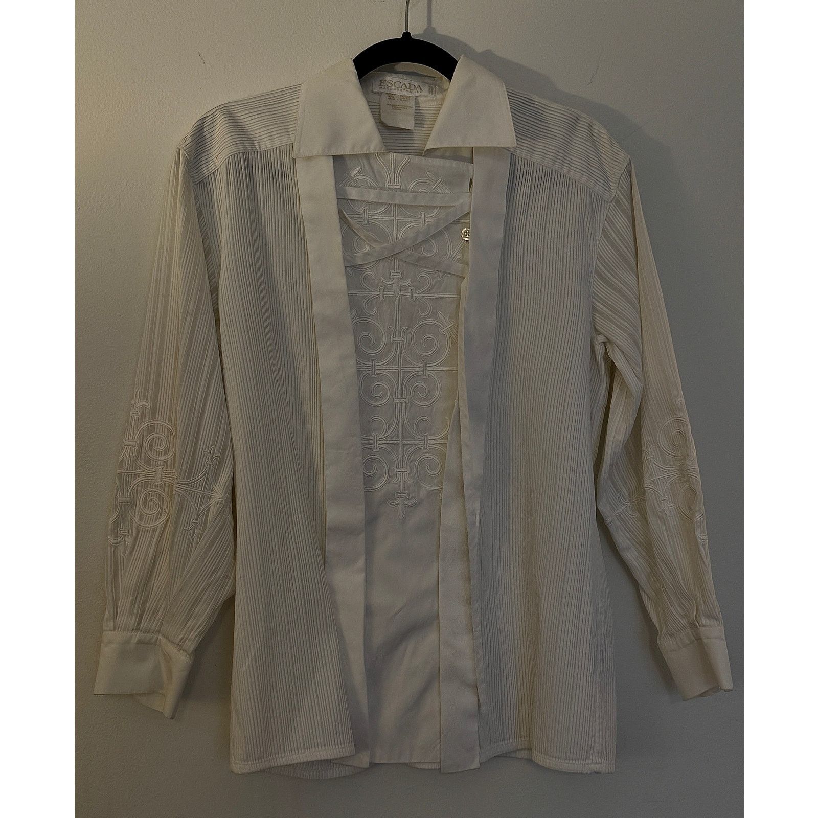 Escada Escada White Cotton Blouse Shirt Size US S / EU 44-46 / 1 - 2 Thumbnail