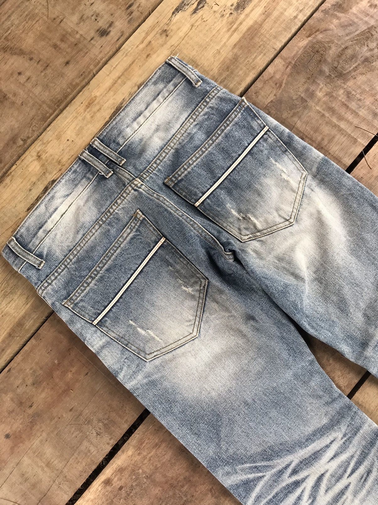 Seditionaries 💥FLARE💥90s STYLE IMPROVES SICK FADES DISTRESSED DENIM F394 Size US 32 / EU 48 - 16 Thumbnail