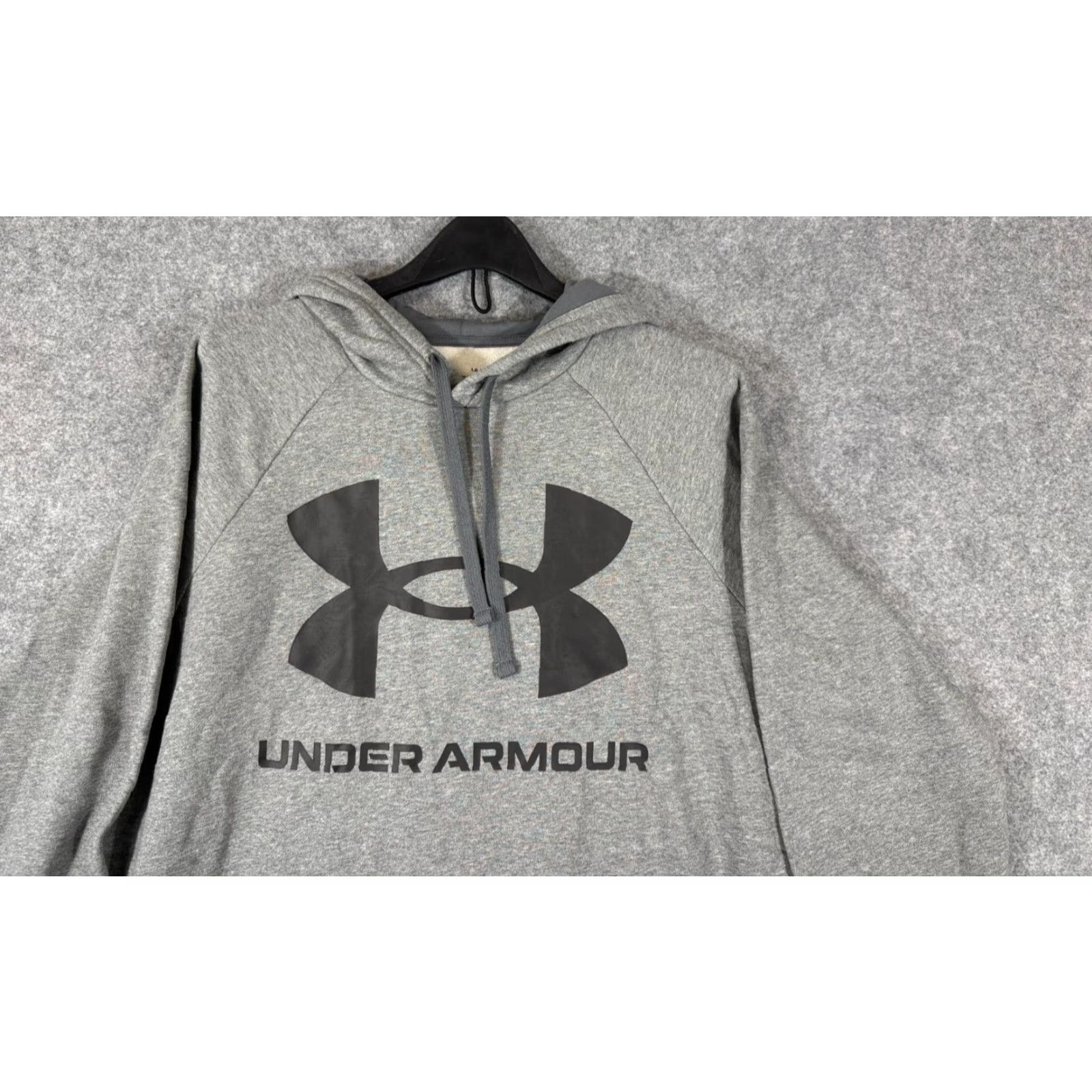 Under Armour Under Armour Hooded Sweatshirt Mens L Gray Drawstring Fleece Pullover Logo Size US L / EU 52-54 / 3 - 2 Thumbnail