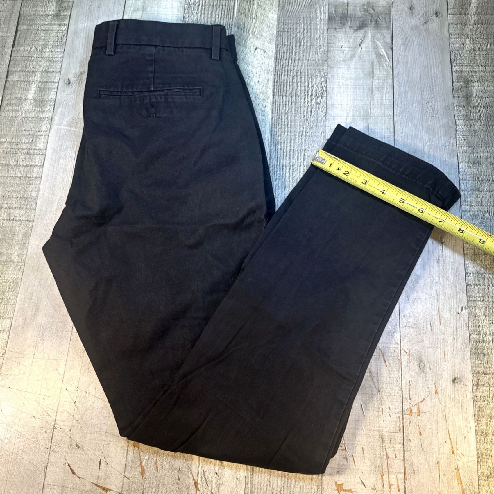 Gap Gap Mens Slim Fit Khakis 30x30 Black Straight Leg Pants Regular Size 30 Cotton Spandex Casual Trousers Size US 30 / EU 46 - 3 Thumbnail