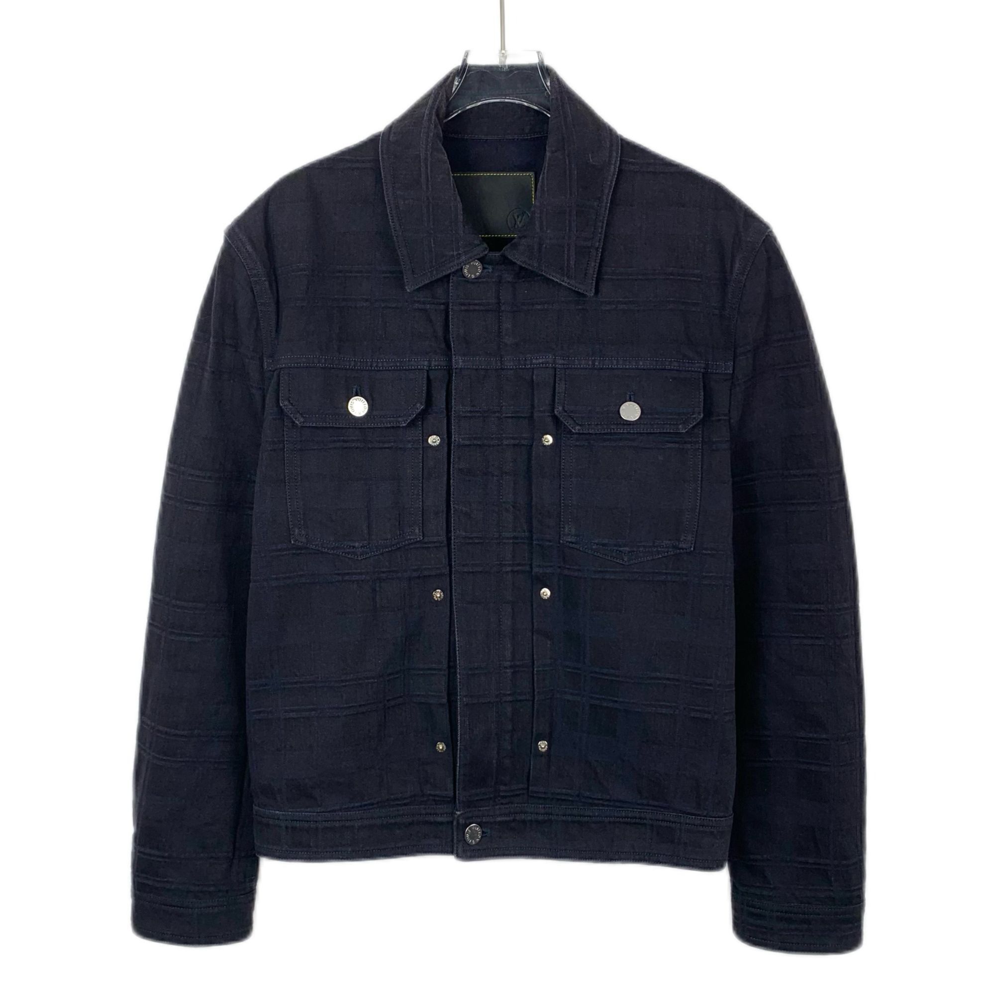 Louis Vuitton Louis Vuitton Color-Block Check Cotton Collared Denim Jacket Size US M / EU 48-50 / 2 - 1 Thumbnail