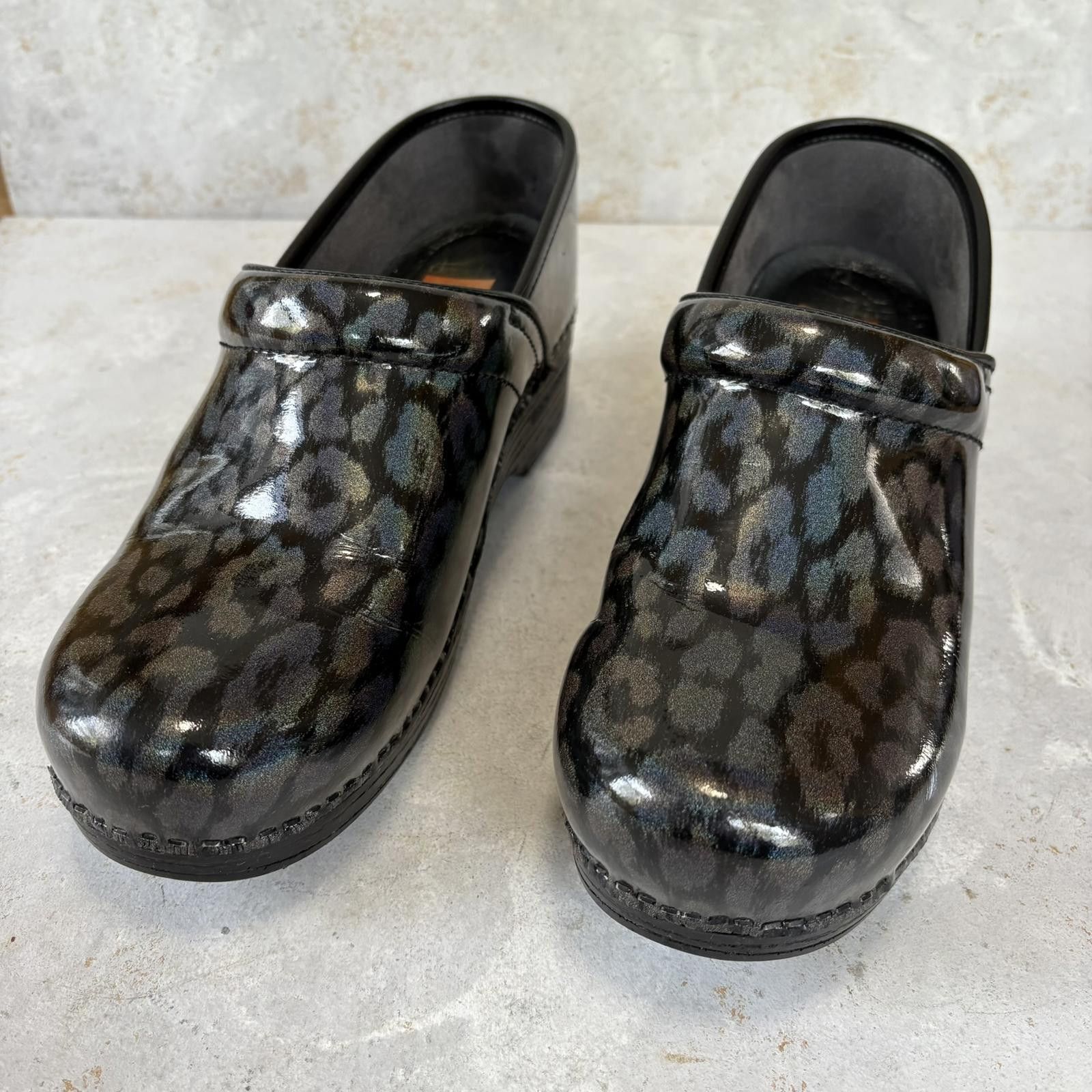 Dansko DANSKO XP patent leopard print black clogs size 41 / 10 Size US 10 / IT 40 - 2 Thumbnail