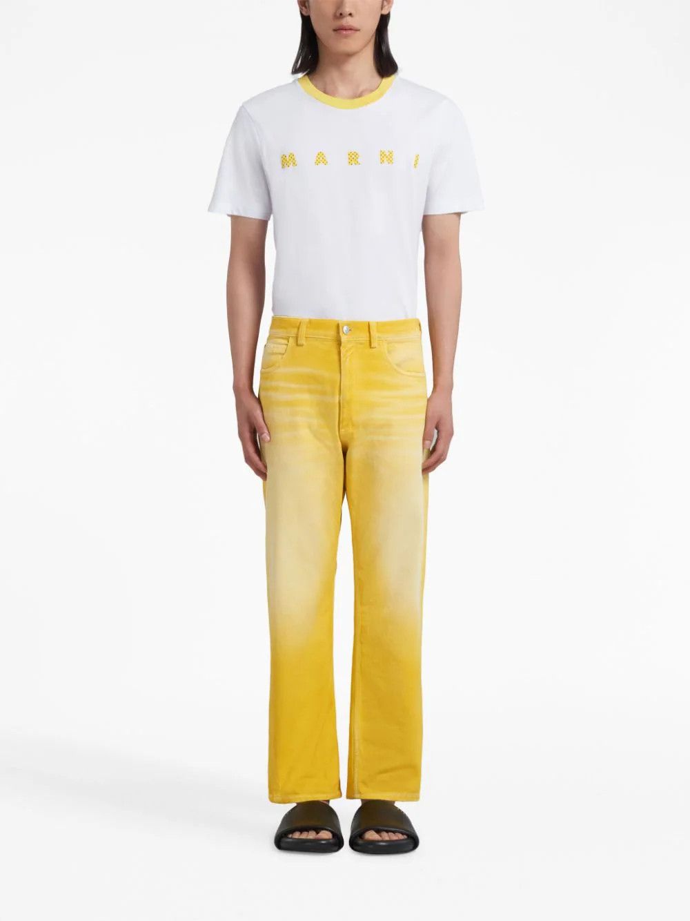 Marni o1srvl11e0724 Denim Trouser in Yellow Size US 30 / EU 46 - 4 Thumbnail
