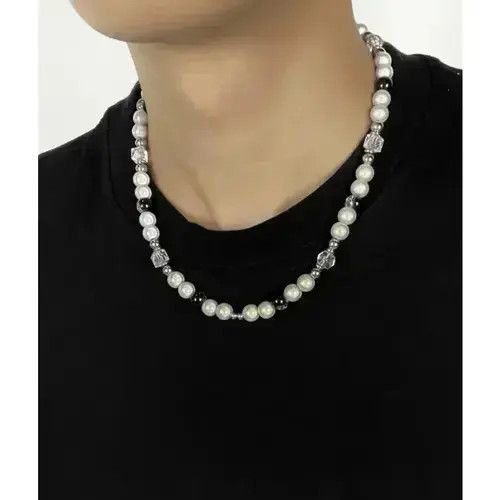 Jewelry Reflective Bead Splice Collar Neck Choker Chain Size ONE SIZE - 1 Thumbnail