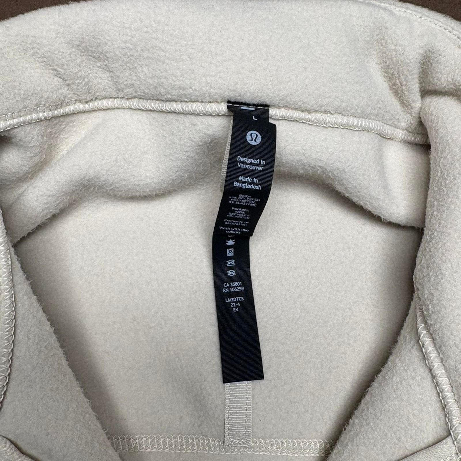 Lululemon White Mens Lululemon Quarter Zip-up Size US L / EU 52-54 / 3 - 3 Thumbnail