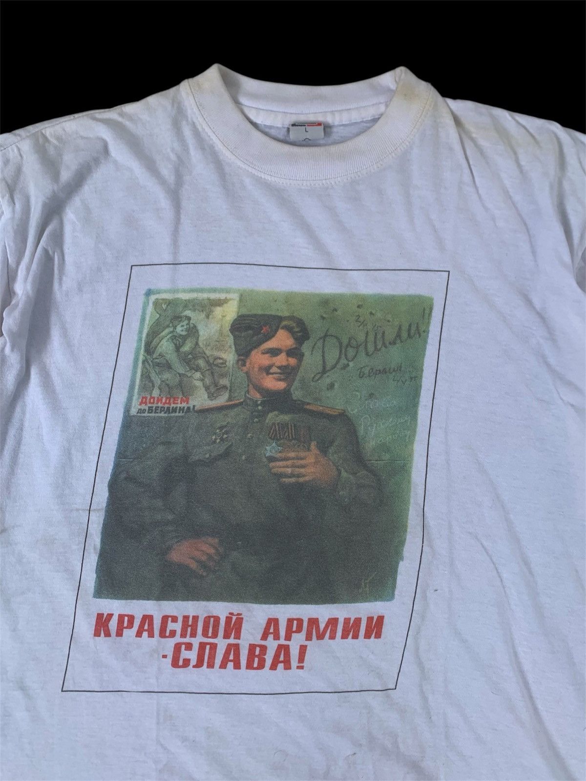 Vintage Vintage Russian Military Graphic 1990s T-Shirt Size US L / EU 52-54 / 3 - 2 Thumbnail