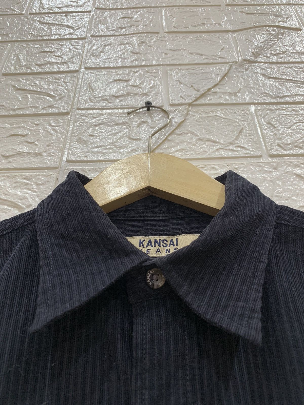 Kansai Yamamoto Vintage kansai jeans double pocket black corduroy shirt Size US M / EU 48-50 / 2 - 3 Thumbnail
