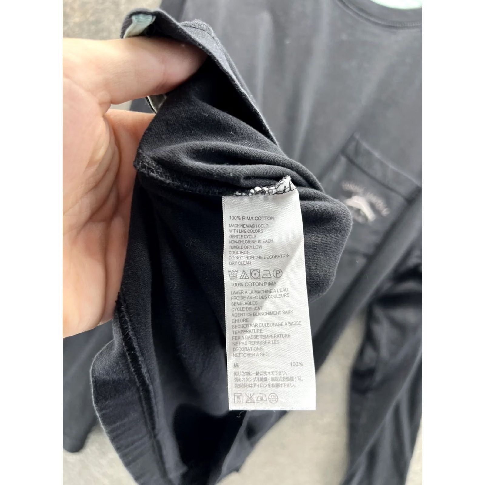 Tommy Bahama Tommy Bahama Shirt Mens M Black Relax Pima Cotton Pocket Long Sleeve Tee Size US M / EU 48-50 / 2 - 5 Thumbnail