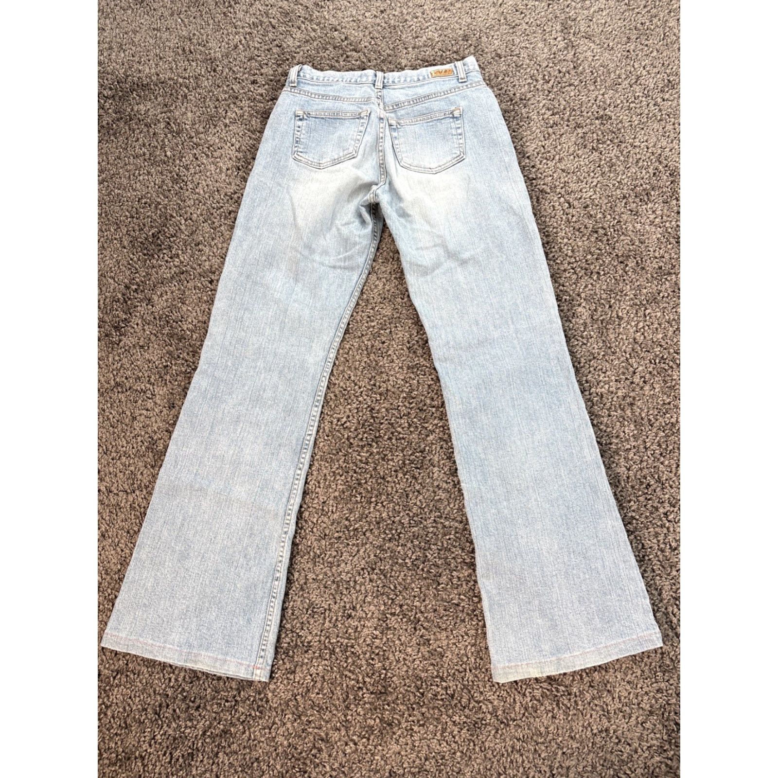 Vintage VINTAGE London Jeans Flare Jeans Womens 28x30 Button Fly Mid Rise Light Wash 90s Size 27" / US 4 / IT 40 - 7 Thumbnail