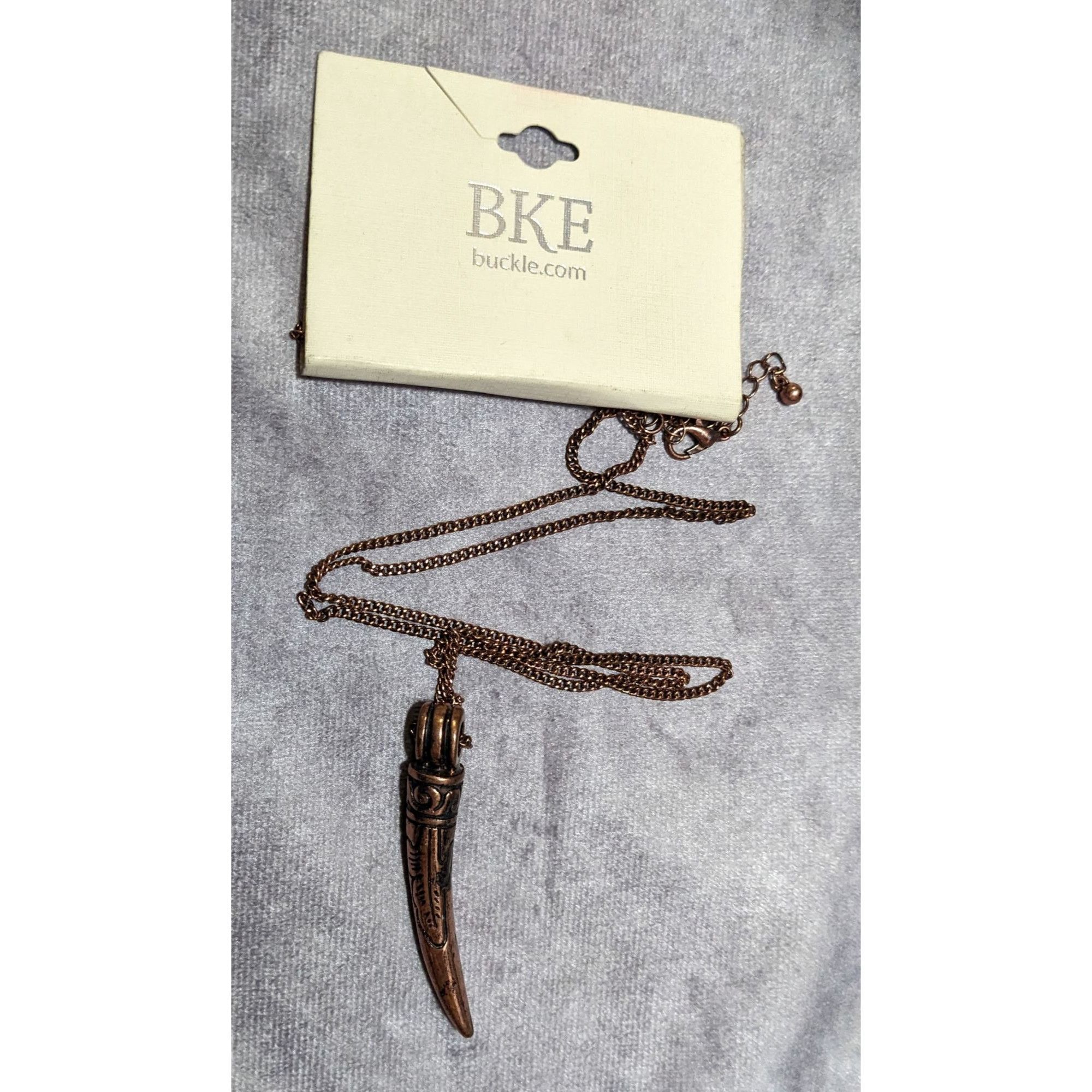 Other Buckle Copper Tone Distressed Engraved Claw Necklace Size ONE SIZE - 10 Thumbnail