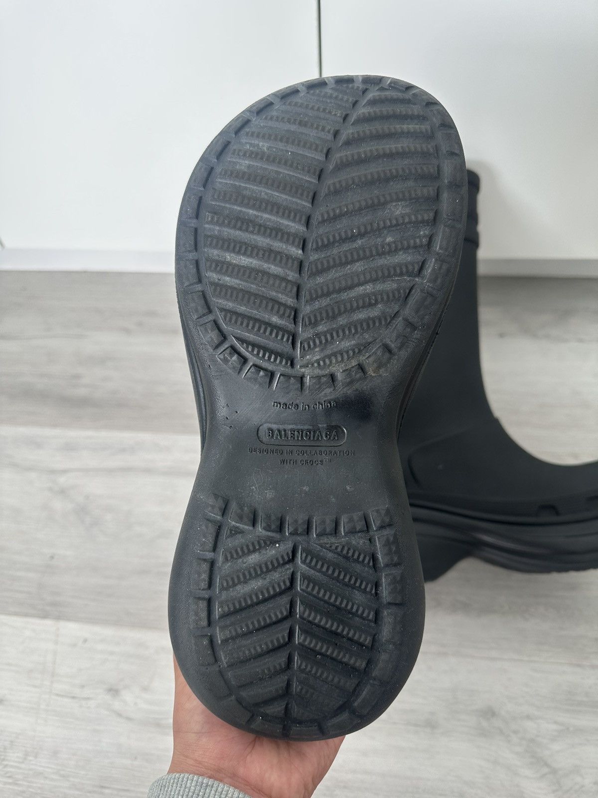 Balenciaga Balenciaga x Croc Boots (Black) Size US 9 / EU 42 - 21 Thumbnail