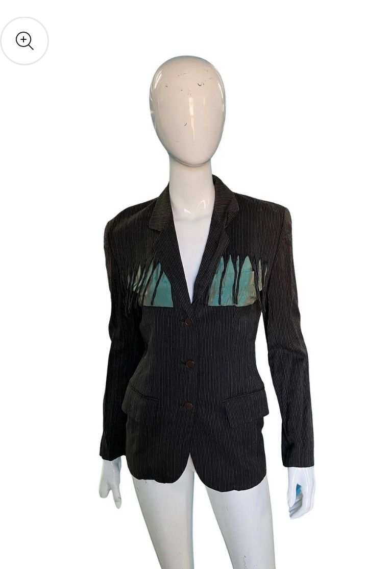 Jean Paul Gaultier 1980s Slashed Fringe Blazer Size S / US 4 / IT 40 - 3 Thumbnail