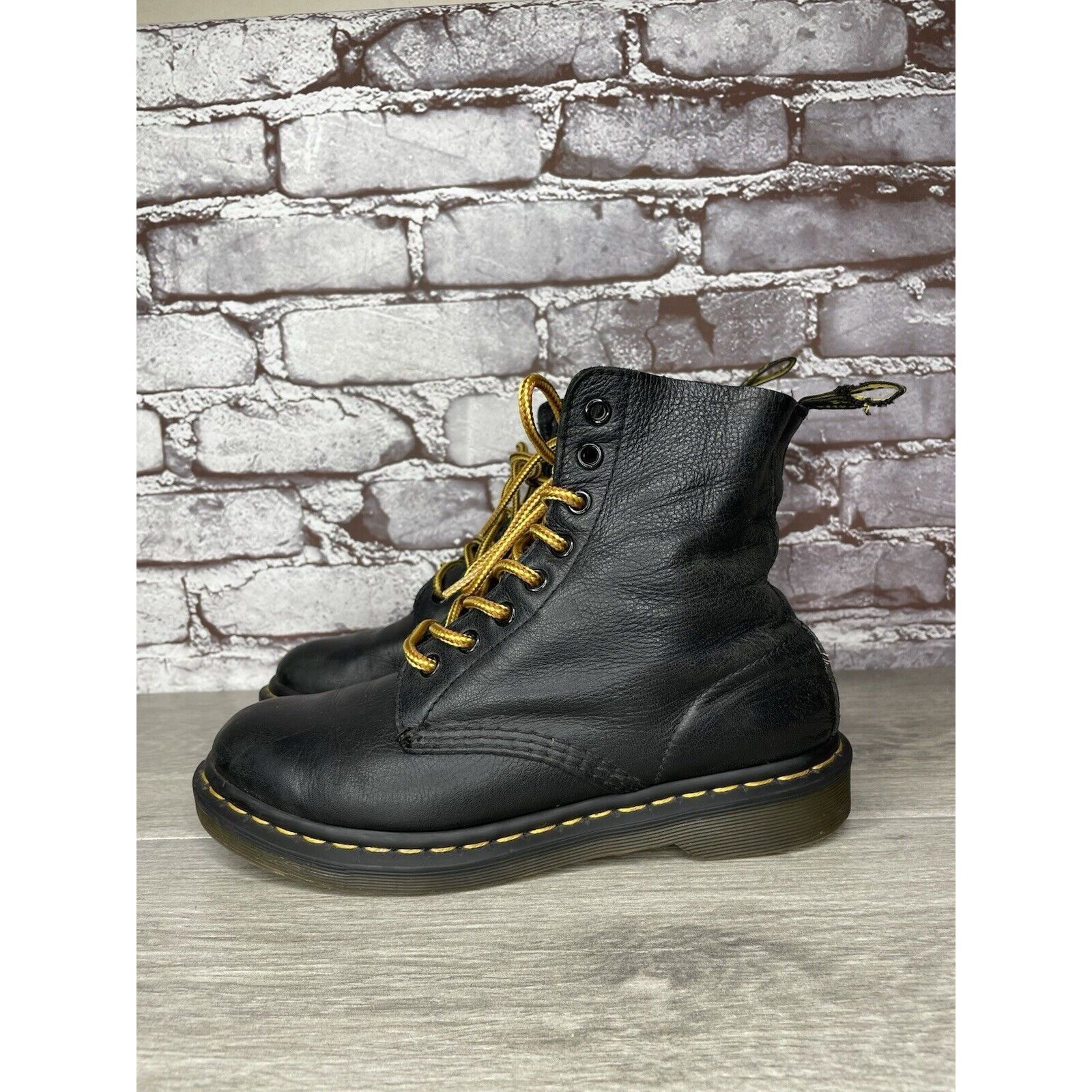 Dr. Martens Dr Doc Marten’s Pascal Black Leather Lace Up Combat Boots Wo Size US 7 / IT 37 - 12 Thumbnail