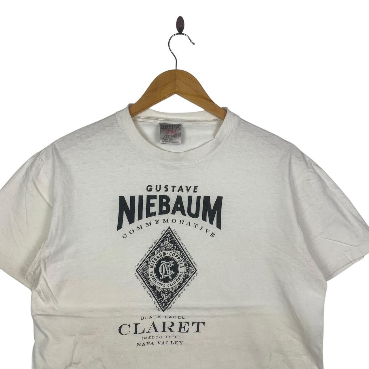 Vintage Vintage 90’ GUSTAVE NIEBAUM Black Label Claret Promo Tee Size US M / EU 48-50 / 2 - 2 Thumbnail