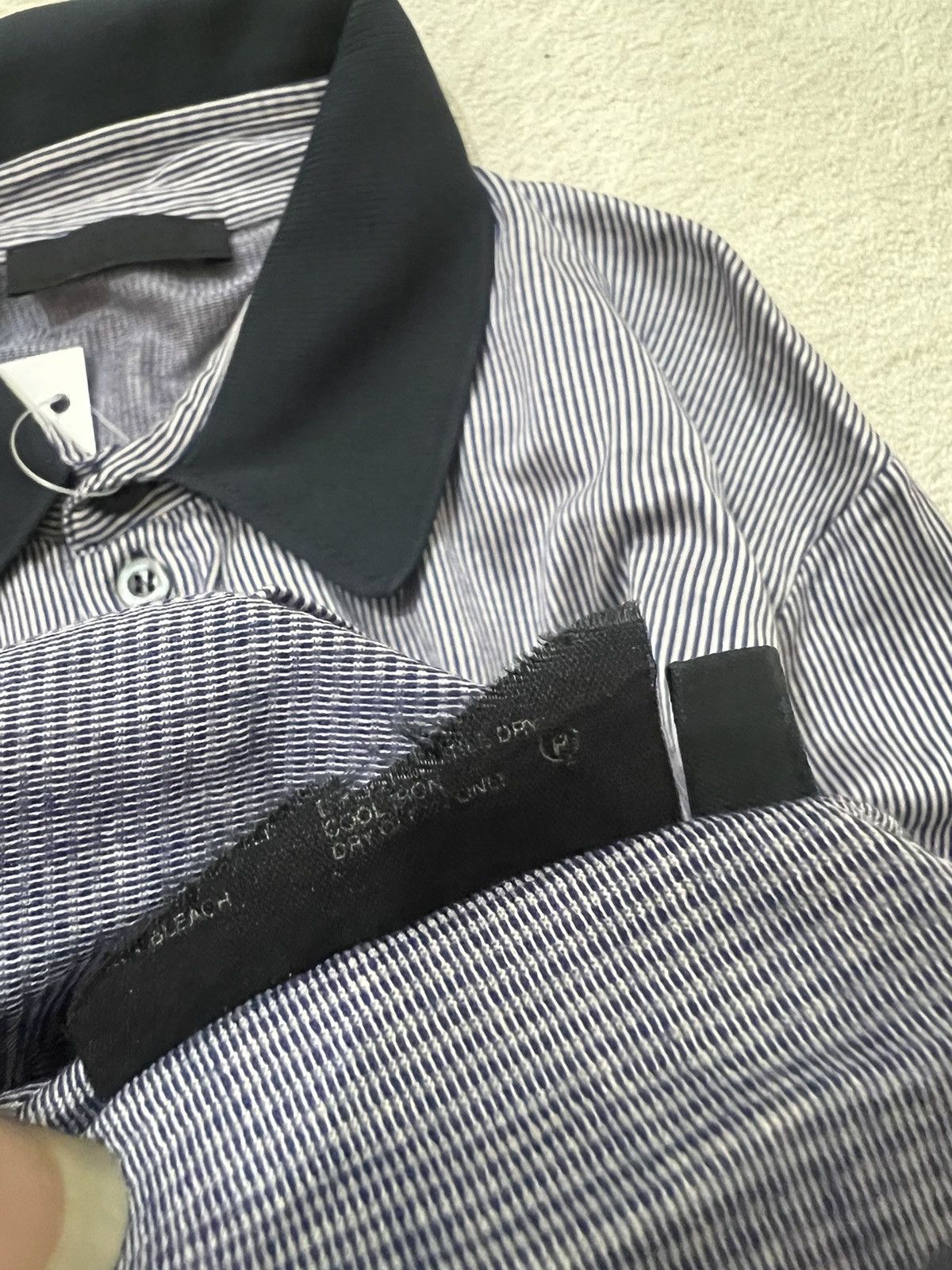 2000s Prada Stripe Knit Collar Polo Shirt