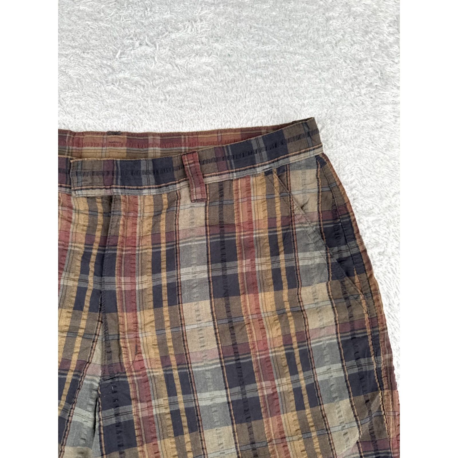 Patagonia Patagonia Shorts Men 32 Brown Plaid Chino Casual Polyester Flat Front 10" Outdoor Mens Size US 32 / EU 48 - 5 Thumbnail