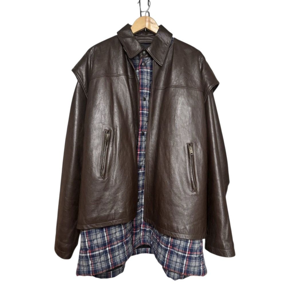 Balenciaga Balenciaga 2018fall runaway layered leather jacket Size US L / EU 52-54 / 3 - 2 Thumbnail