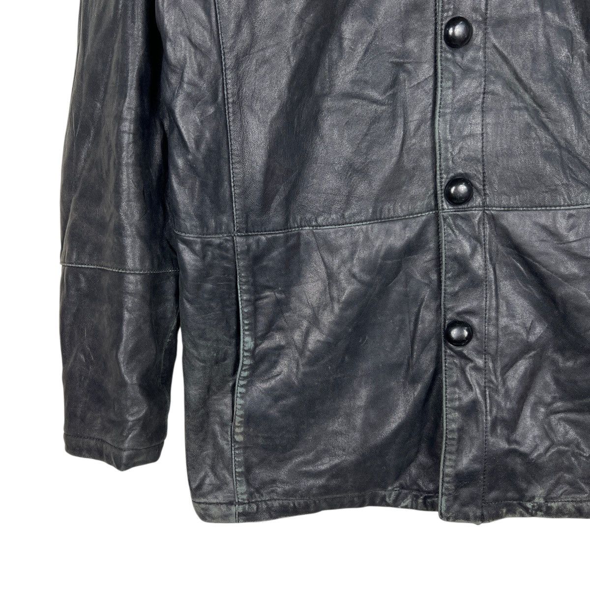 Giorgio Armani Vintage Giorgio Armani Leather Snap Button Jacket Size US L / EU 52-54 / 3 - 4 Thumbnail