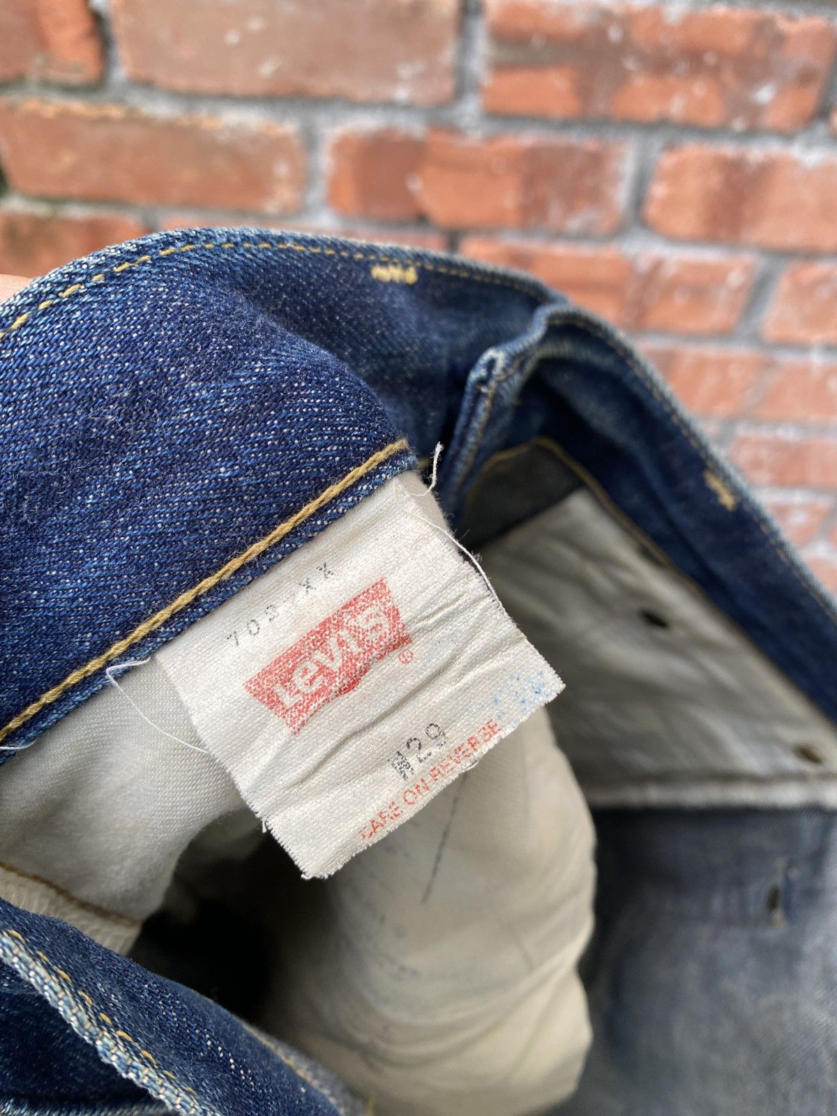 Levi's Vintage Clothing W29x32 Vintage levi's 702 big E redline buckle back JAPAN Size US 29 - 8 Thumbnail