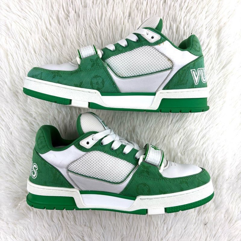 Louis Vuitton Louis Vuitton Stylish Green and White Trainer Sneakers -250 Size US 9 / EU 42 - 7 Thumbnail
