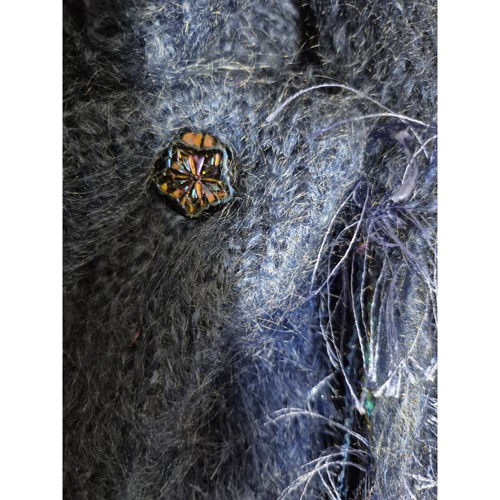 Handmade Vintage Handmade Wool Mohair Sweater Coatigan & Matching Sca Size ONE SIZE - 6 Thumbnail