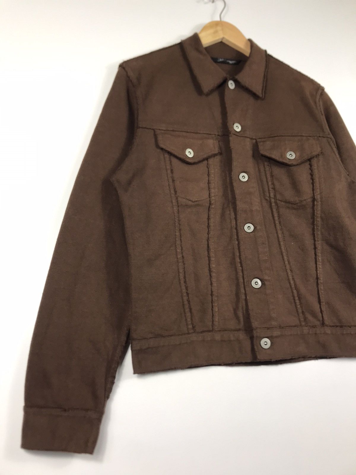 Japanese Brand × Slick ⚡️Vintage Slick Garments Brown Button Truckle Jacket Size US S / EU 44-46 / 1 - 2 Thumbnail