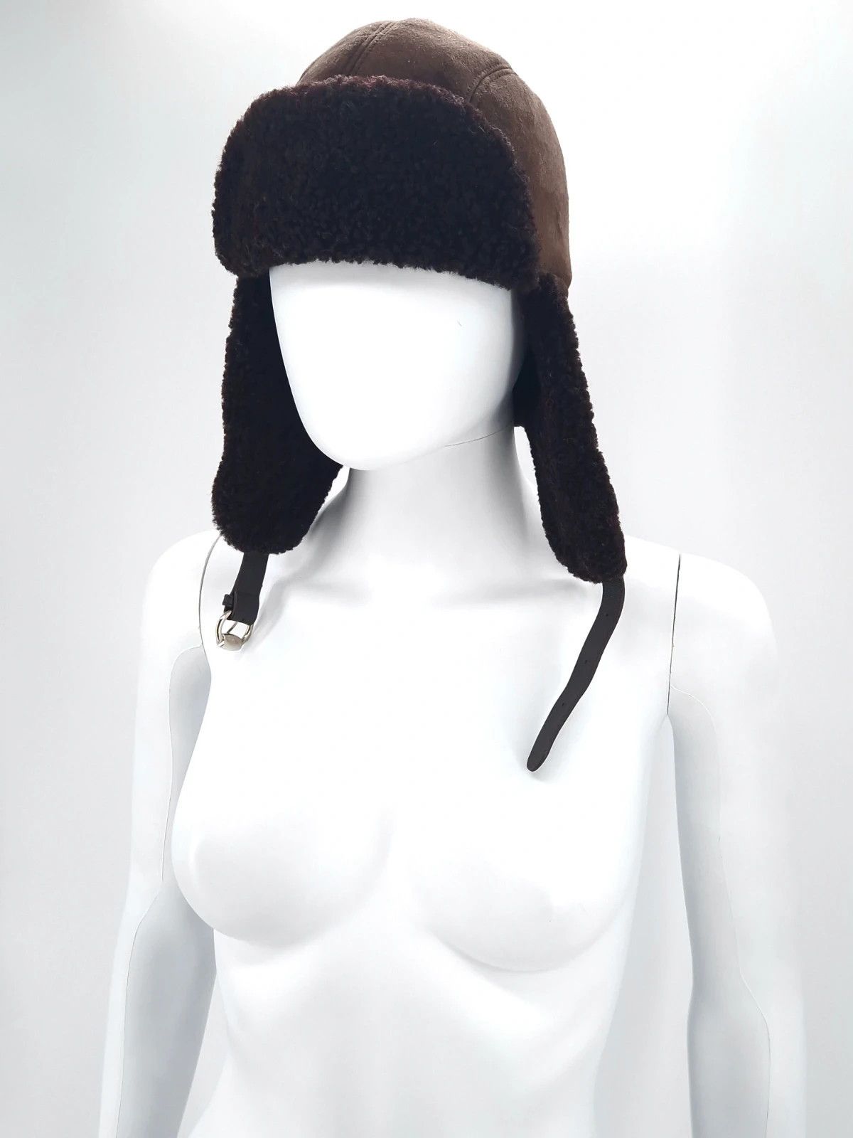 Gucci GUCCI by Tom Ford Shearling Trapper Hat in Brown Suede Size ONE SIZE - 2 Thumbnail