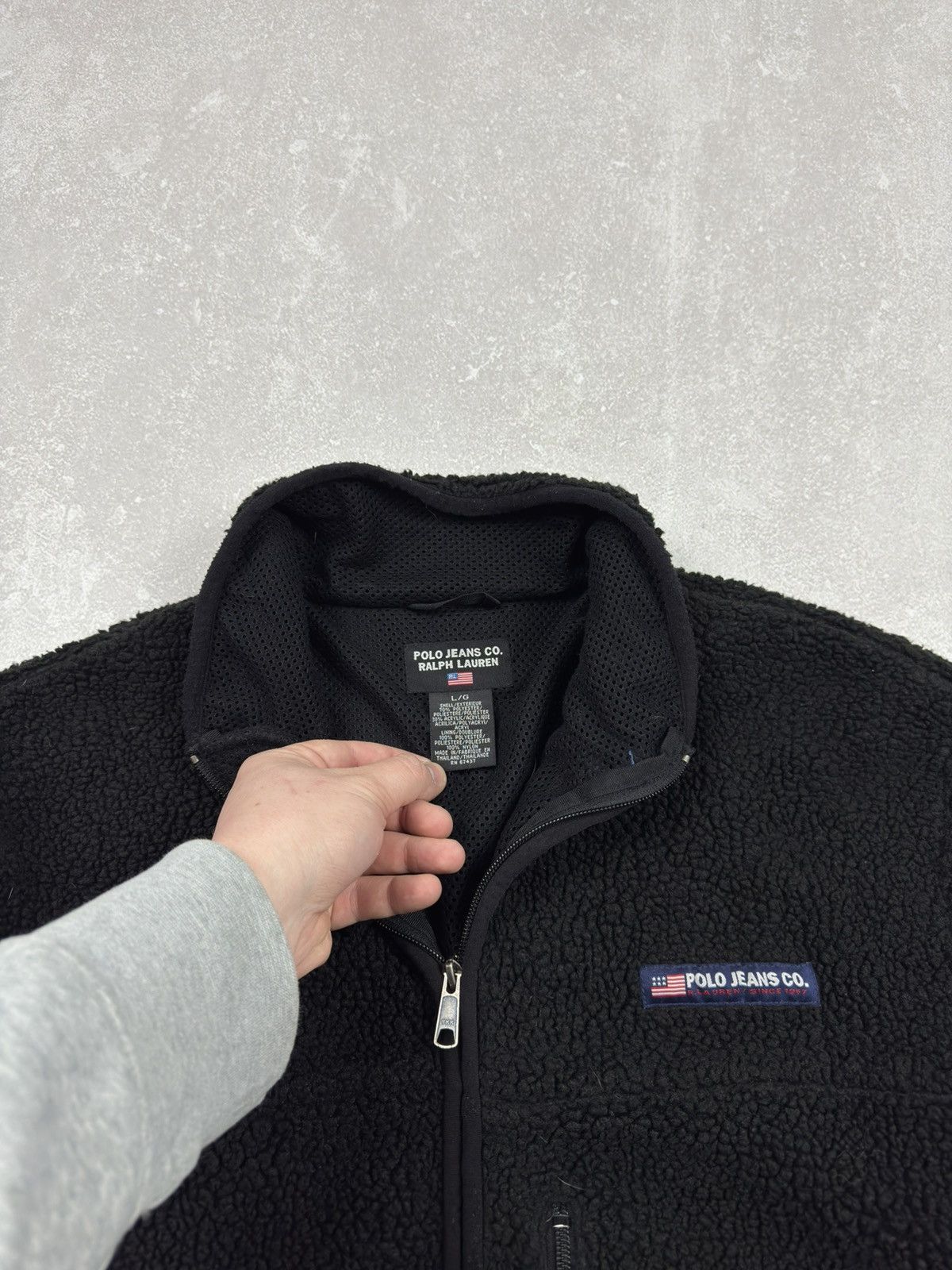 Polo Ralph Lauren Vintage Polo Jeans CO. Ralph Lauren Teddy Fleece Jacket USA Size US L / EU 52-54 / 3 - 7 Thumbnail