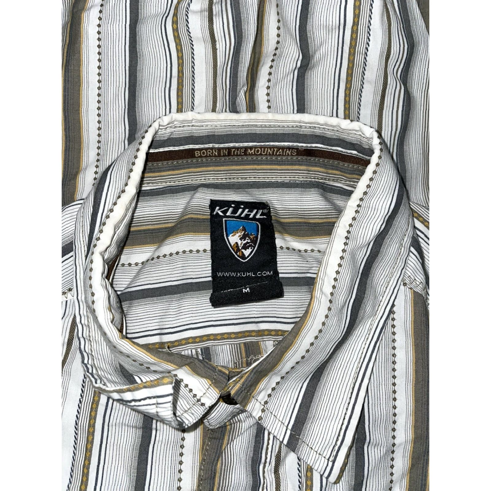 Vintage Kuhl White Striped Button-Up Shirt Mens M Size US M / EU 48-50 / 2 - 7 Thumbnail