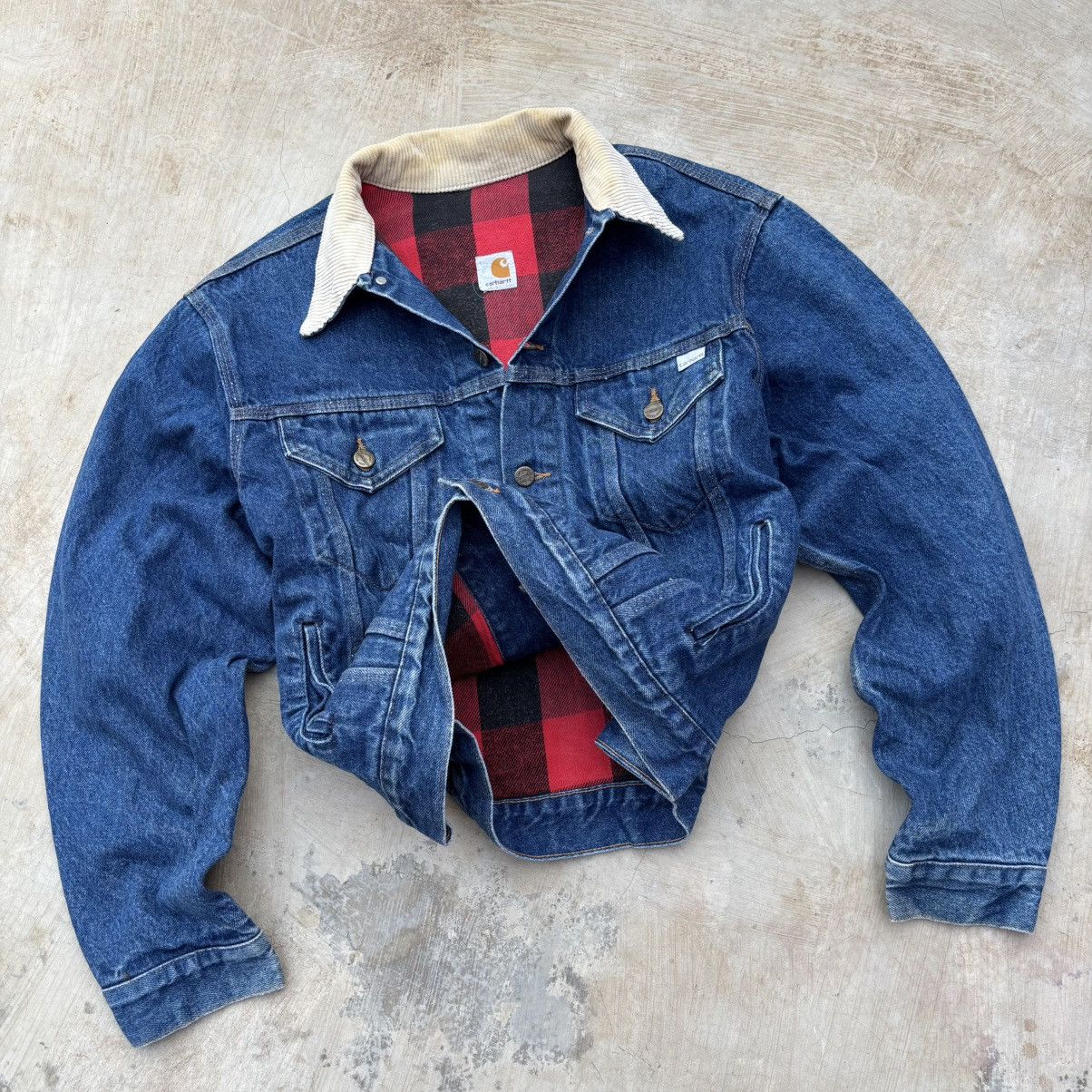 Carhartt Vintage 80s Carhartt Denim Trucker 100th Anniversary Size US M / EU 48-50 / 2 - 1 Thumbnail
