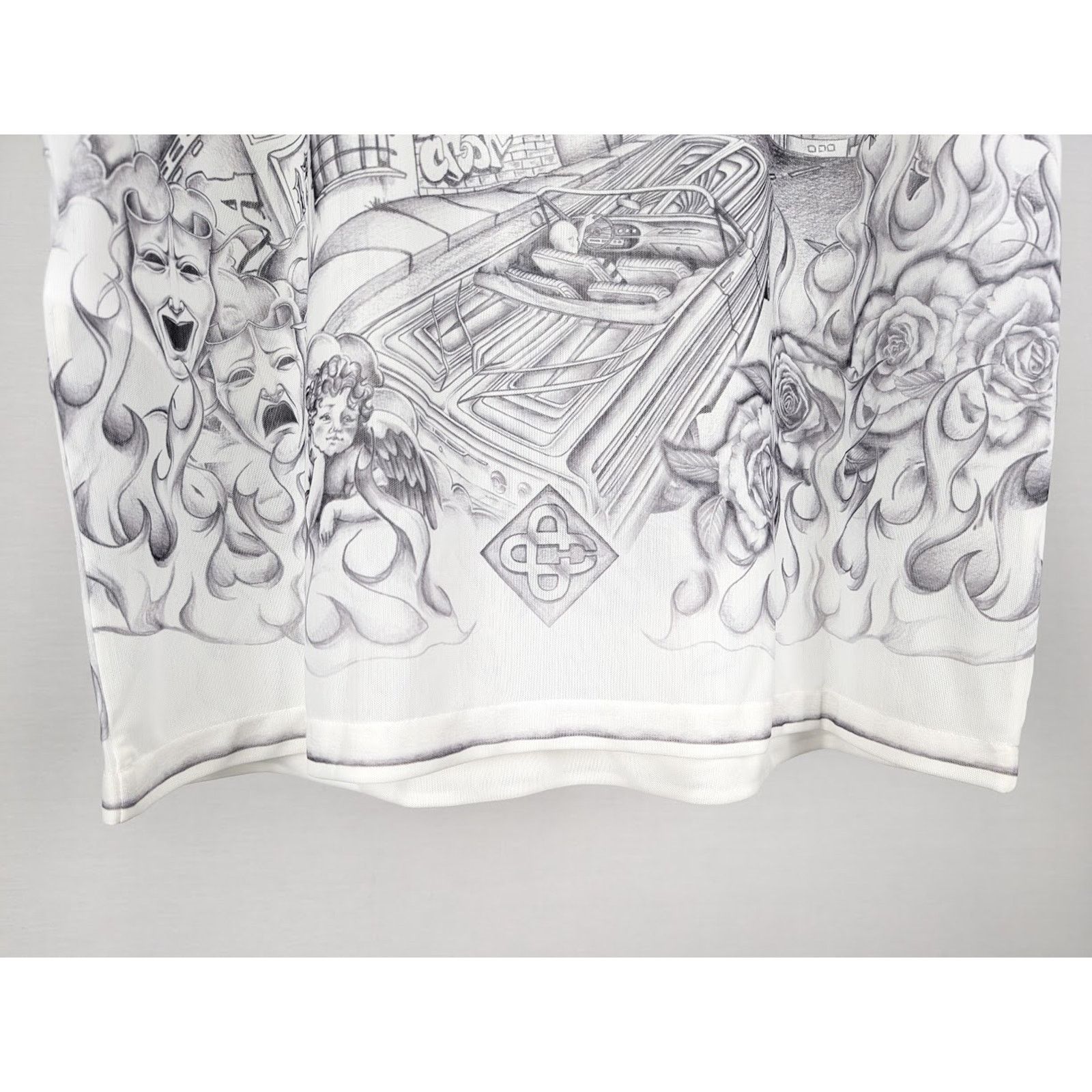 Casablanca o1rshd1 DUP / Printed Crewneck Short Sleeve Mesh Top Tattoo Size US XXL / EU 58 / 5 - 12 Thumbnail