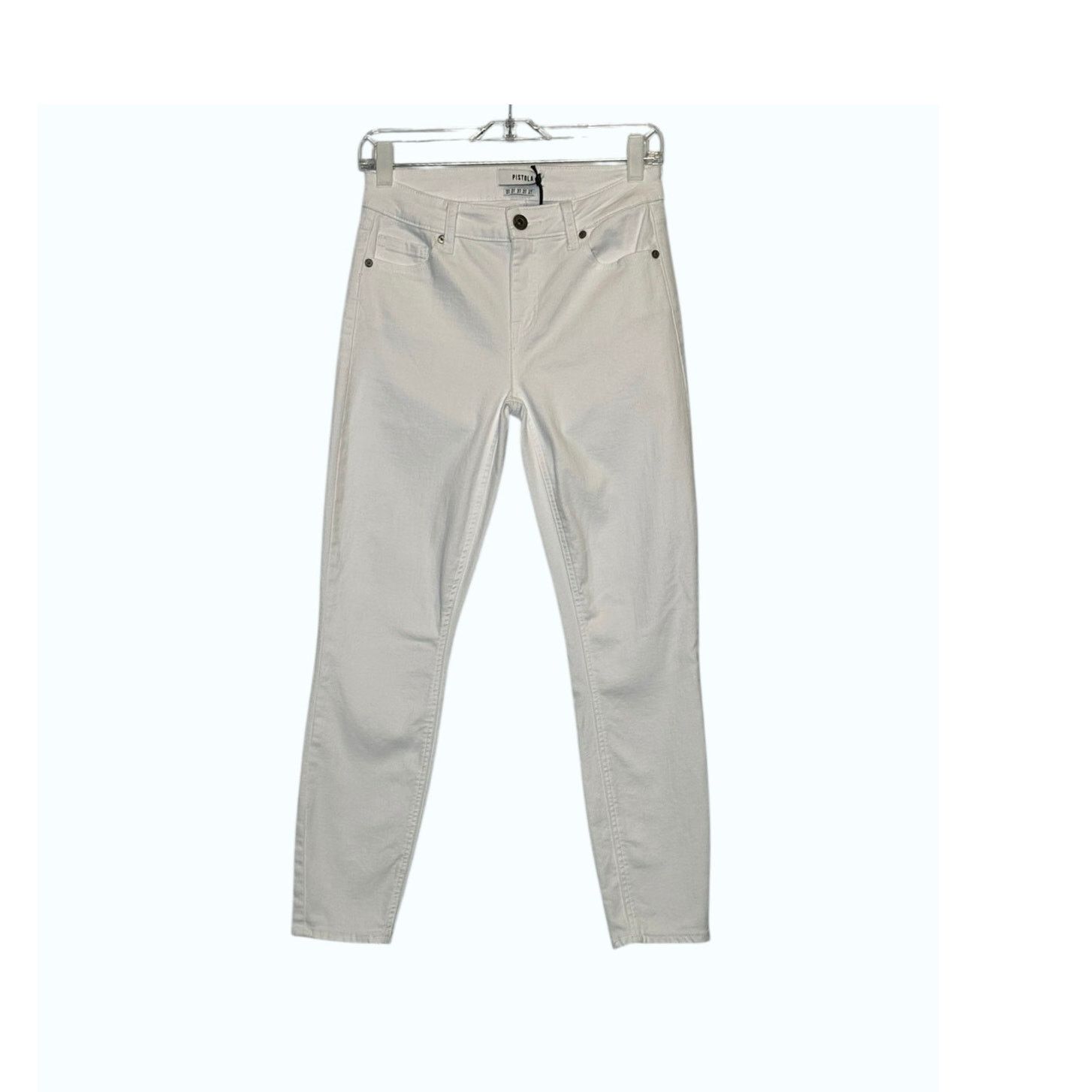 Pistola Pistola white stretch mid rise skinny ankle jeans size 27 Size 27" / US 4 / IT 40 - 1 Thumbnail